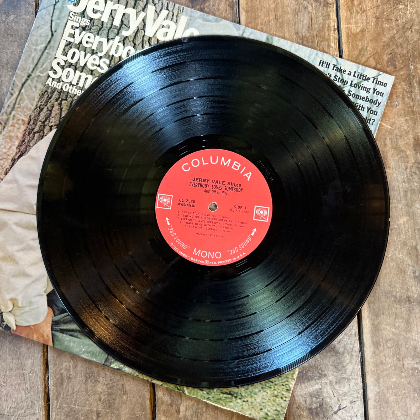 Jerry Vale - Sings Everybody Loves Somebody- 1966 Columbia Records - LP Vinyl