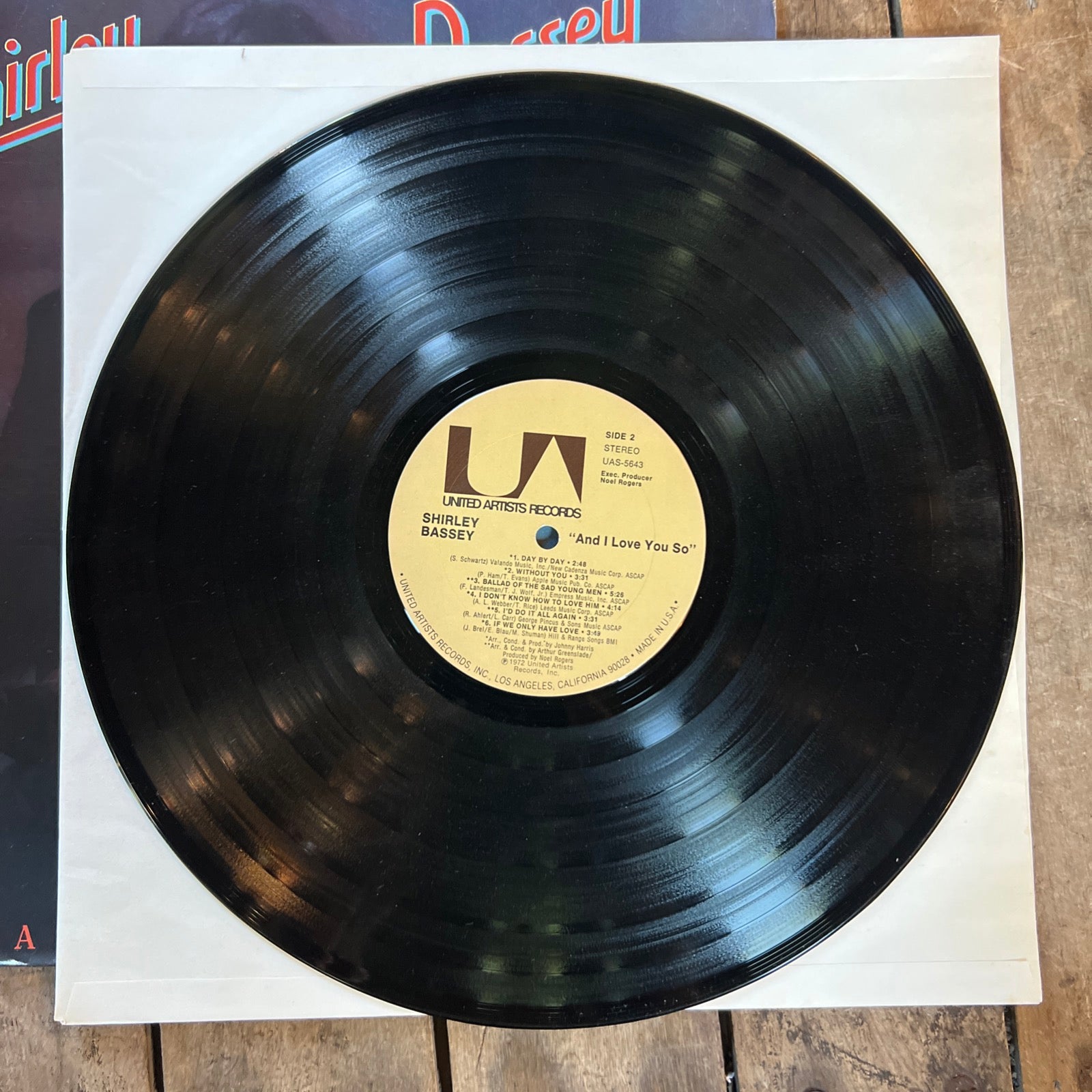 Shirley Bassey And I Love You So - 1972 United Artists Records - LP Vinyl Album
