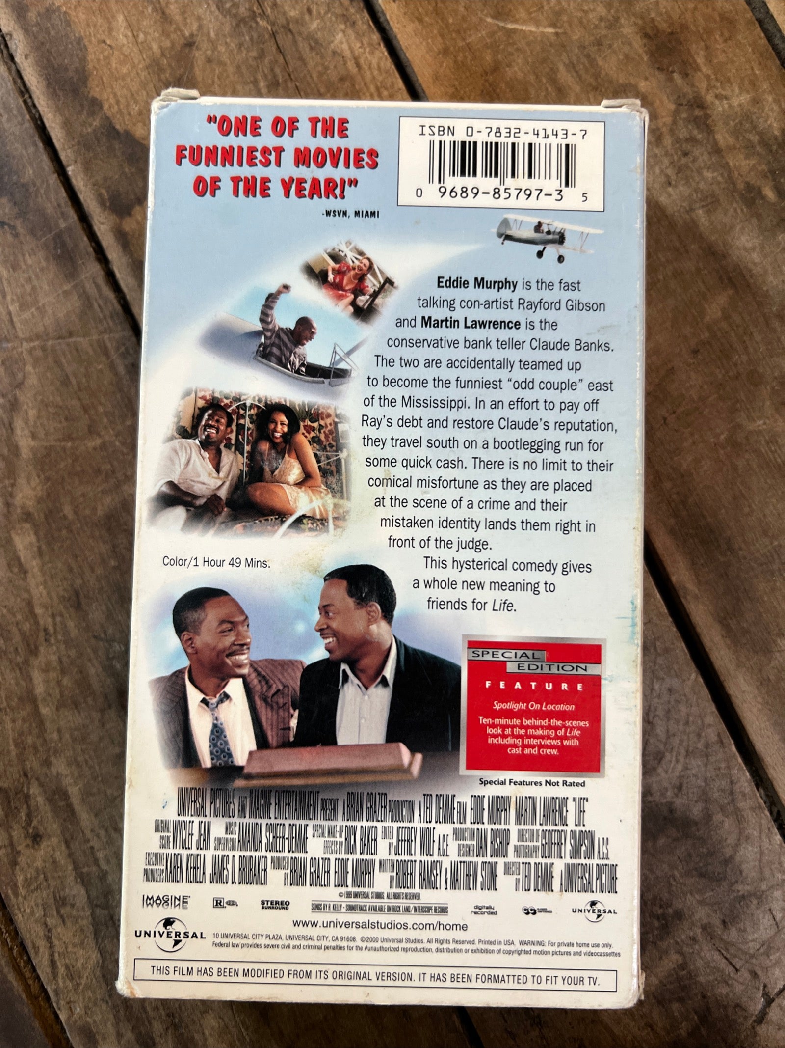 LIFE ( VHS 1999 ) Comedy / Thriller [R] Starring- Eddie Murphy & Martin Lawrence