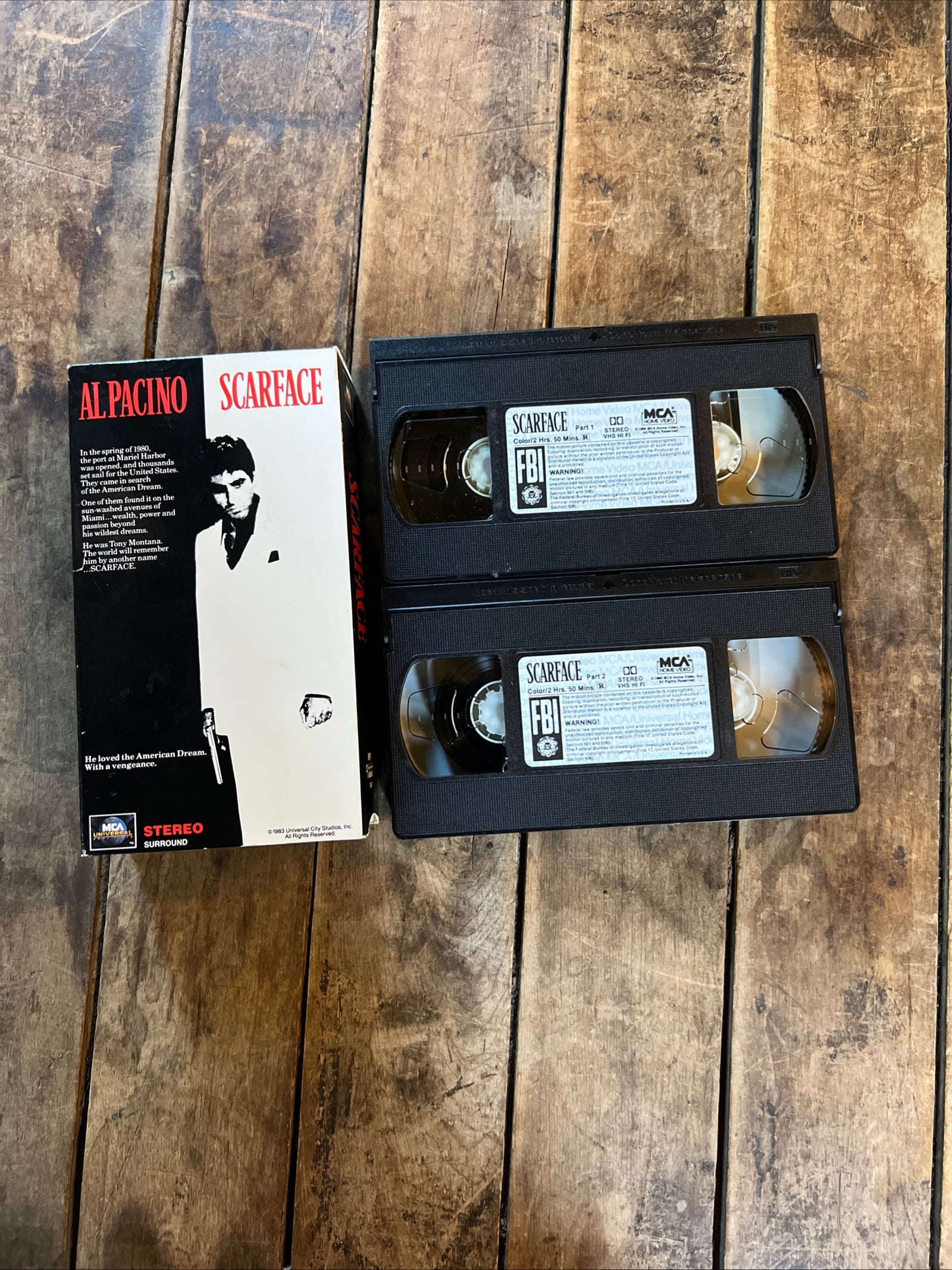 SCARFACE ( VHS 1983 ) Crime / Action [R] Starring - Al Pacino
