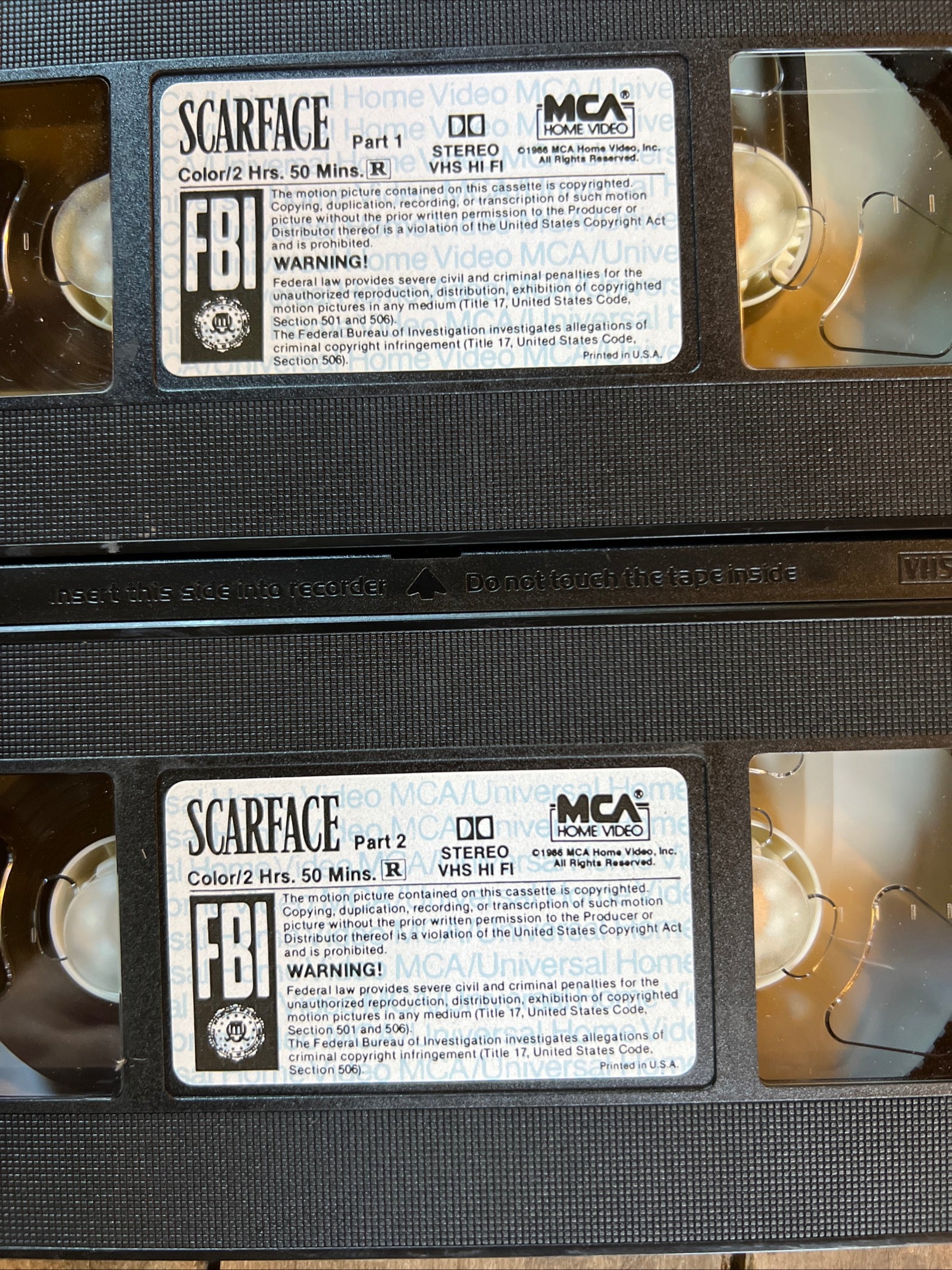 SCARFACE ( VHS 1983 ) Crime / Action [R] Starring - Al Pacino