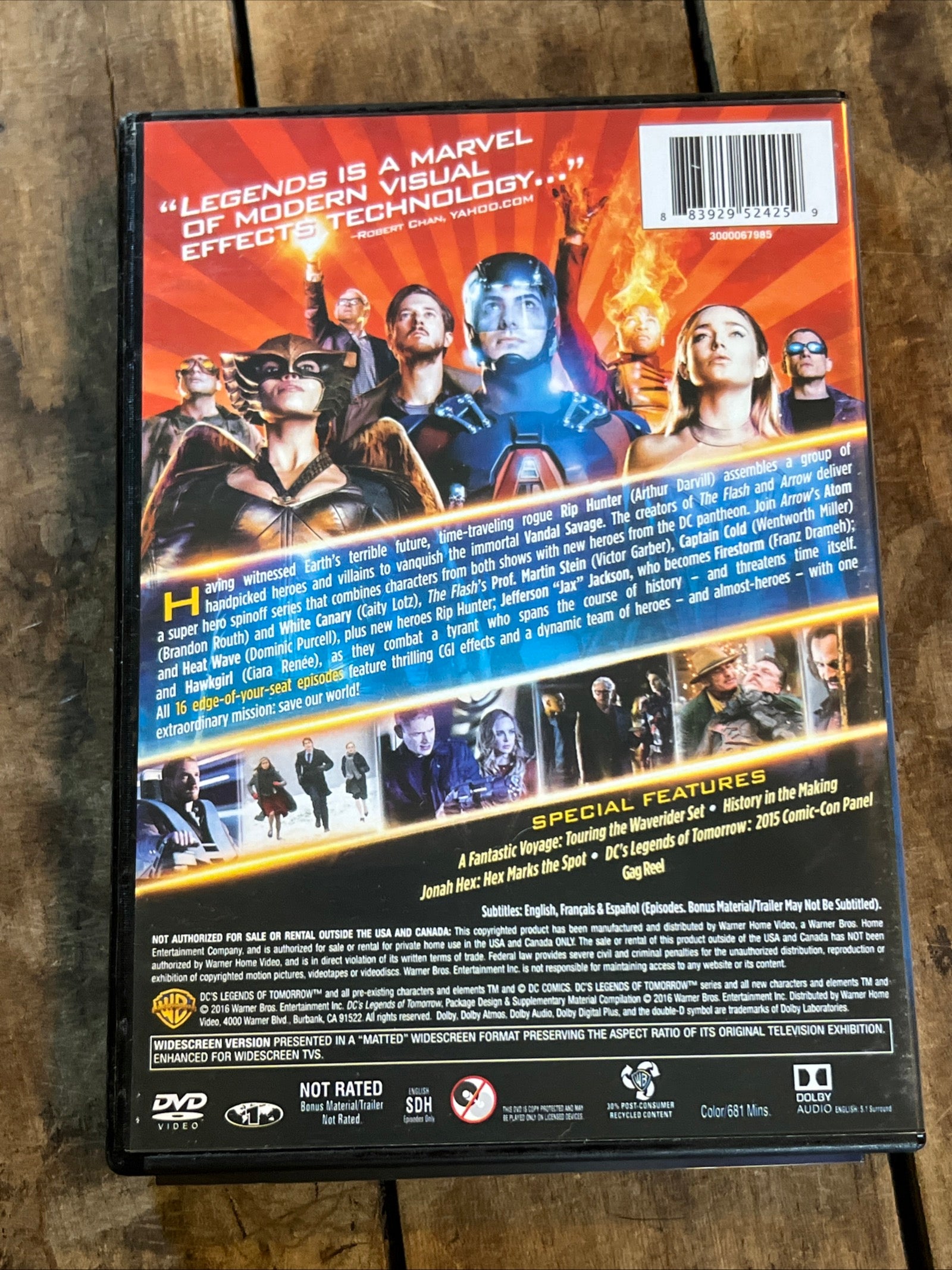 DC’s Legends Of Tomorrow ( DVD 2016 ) Adventure [NR] Complete First Season