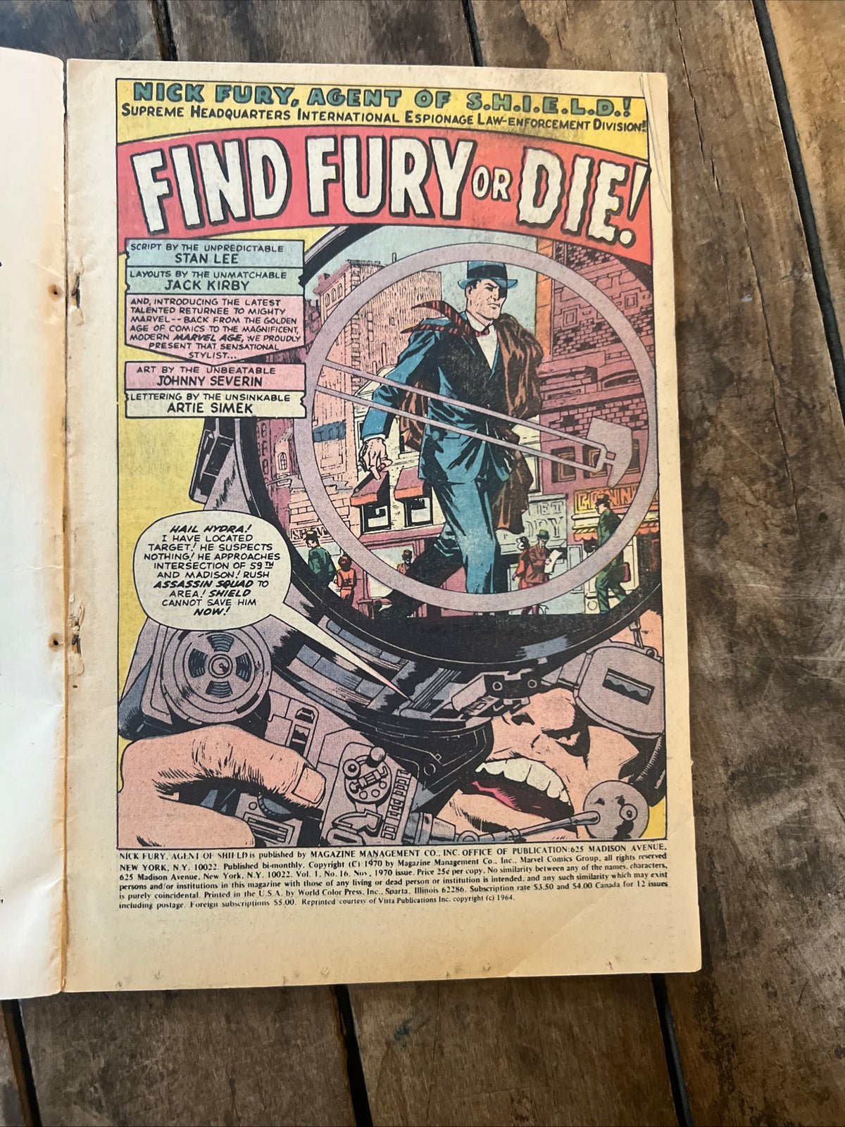 Nick Fury, Agent of SHIELD #16 (1970) Marvel Comics Group