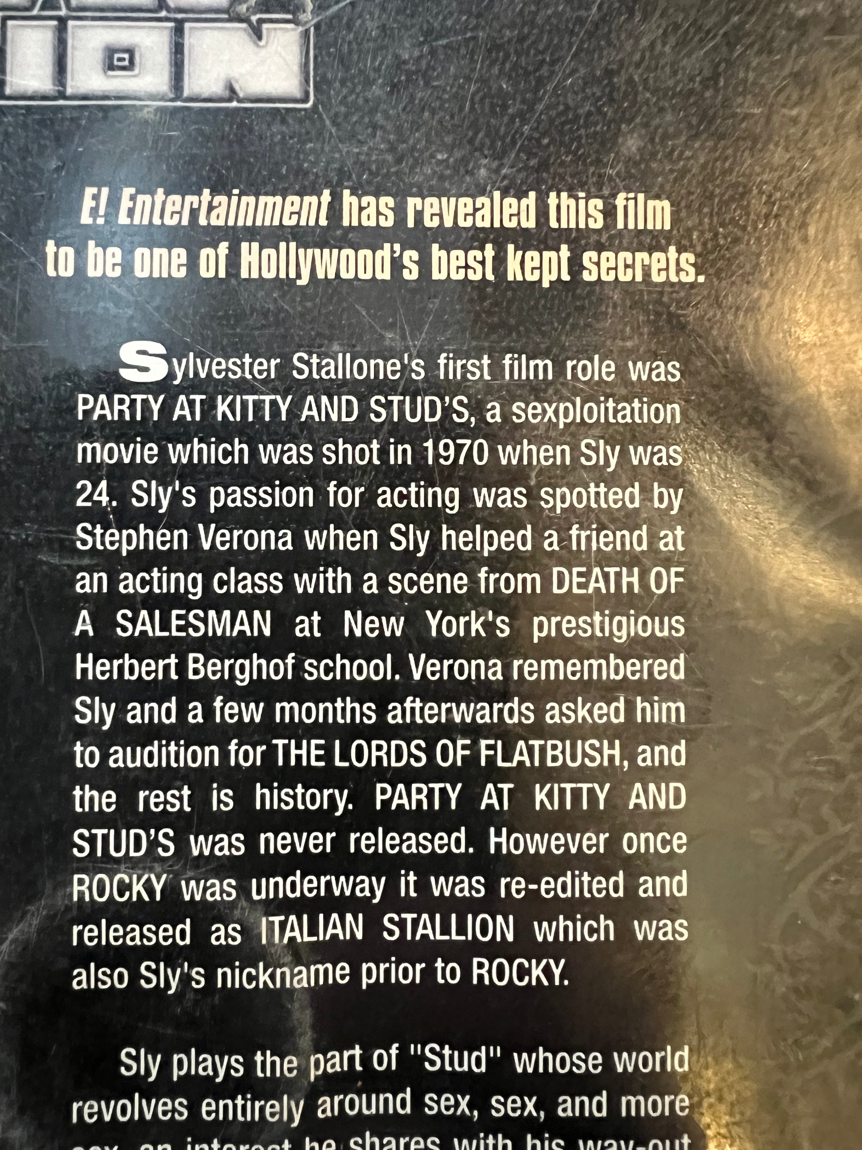 Italian Stallion - ADULT MOVIE DVD - Ventura (1970)