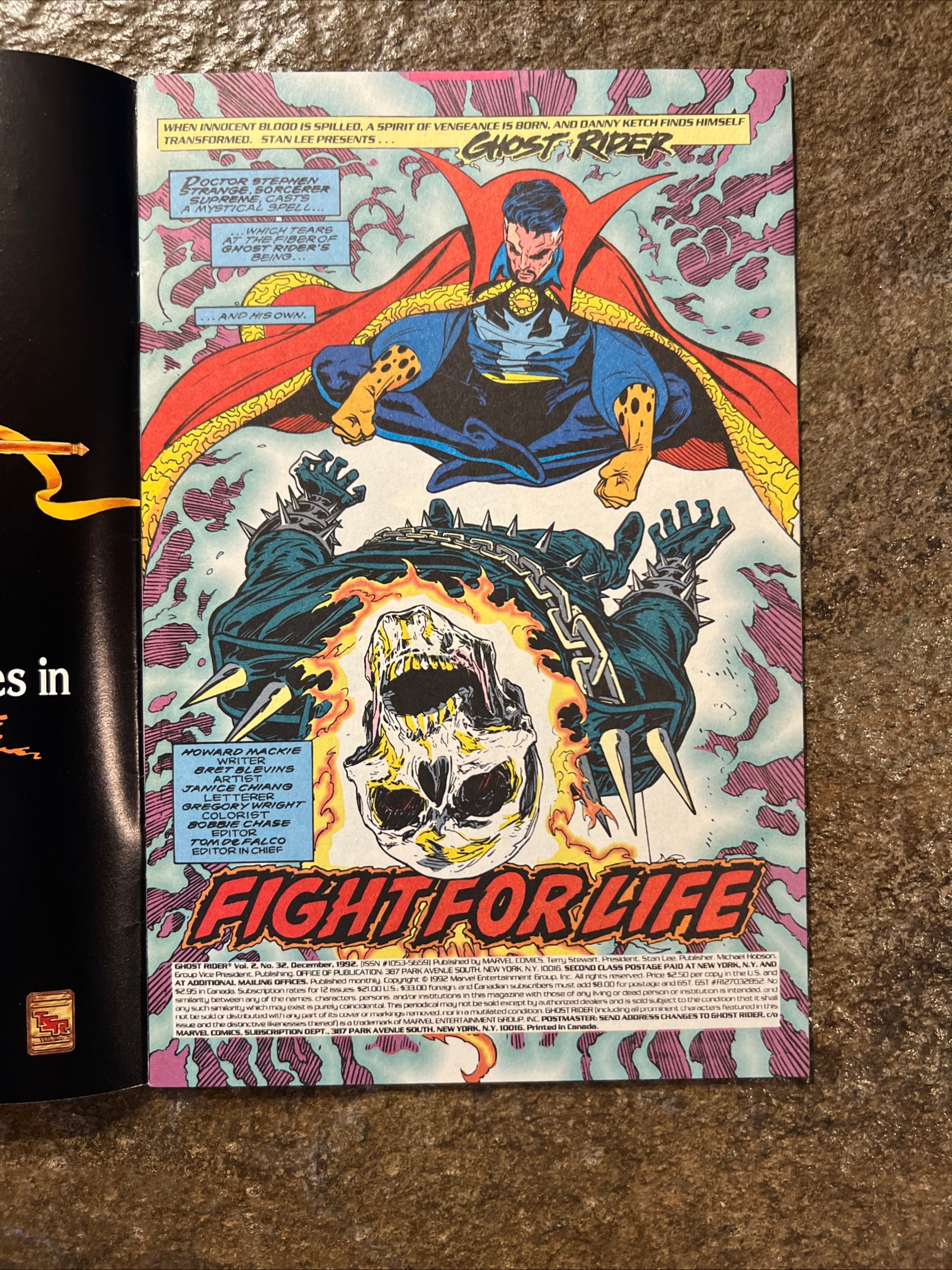 Ghost Rider #32 (1992) Marvel Comic Book - featuring Dr Strange