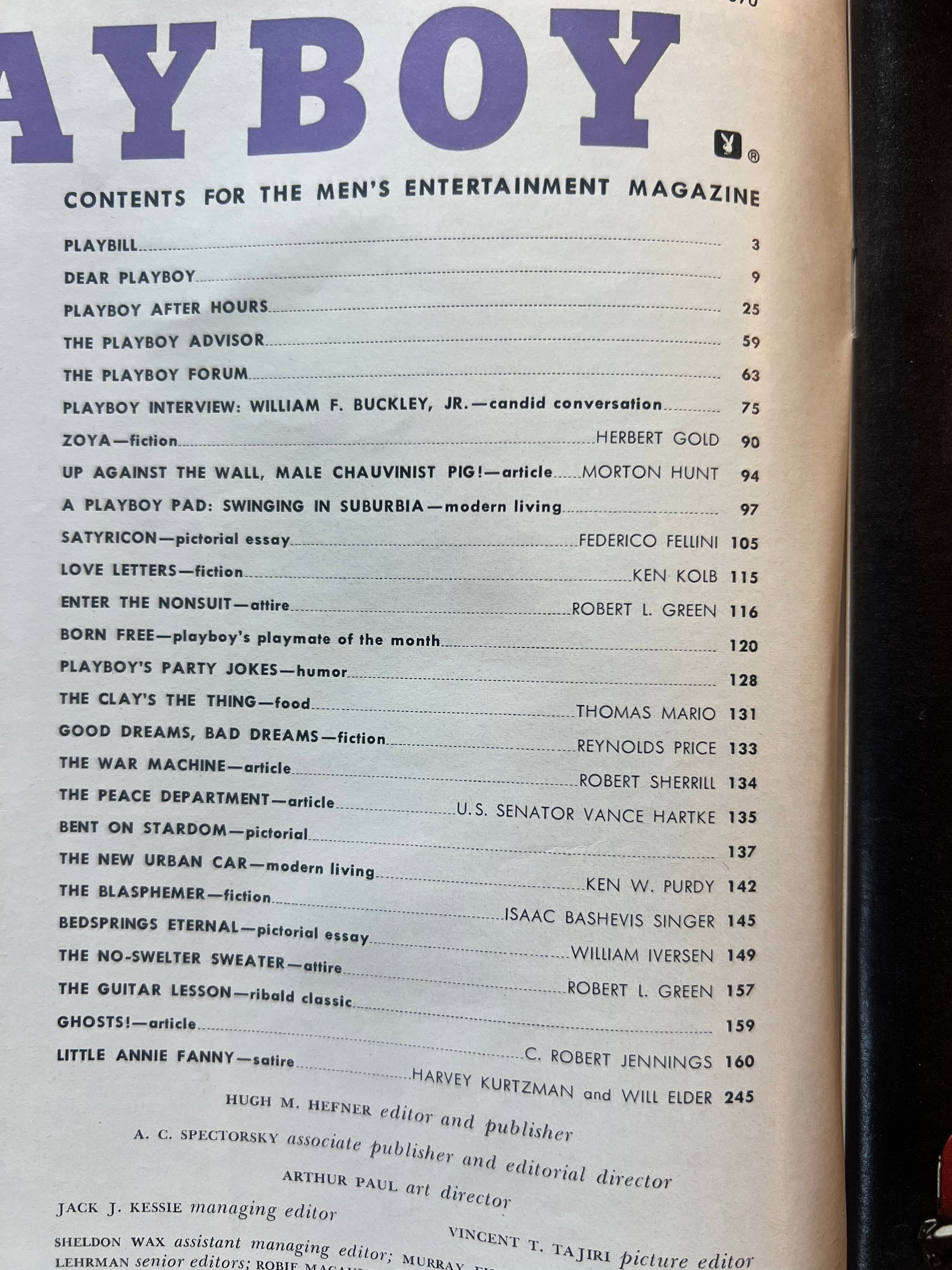 Playboy Magazine “ Entertainment For Men” - May 1970 Issue - Phyllis Babila Cover Model