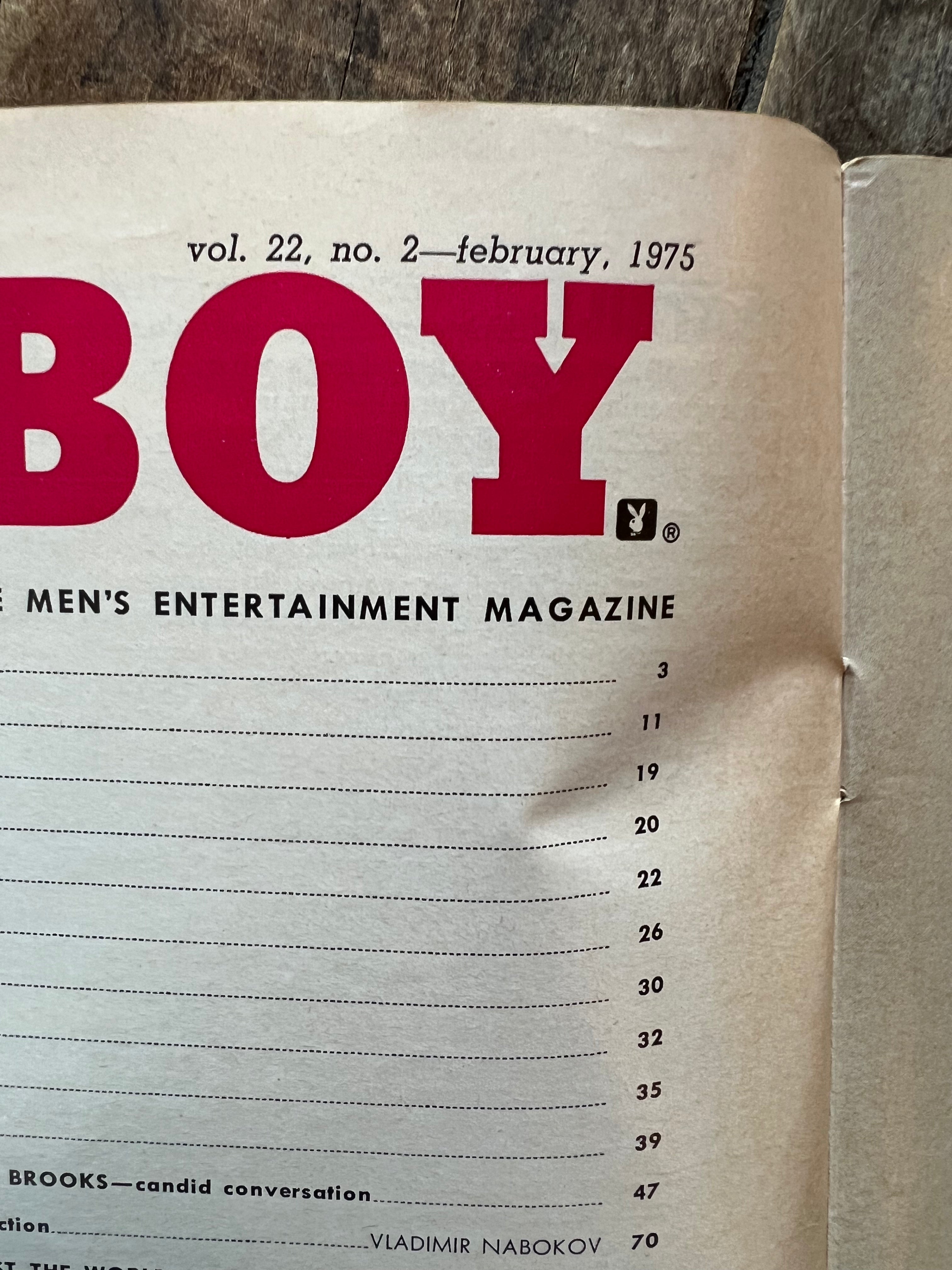 Playboy Magazine “ Entertainment For Men” - February 1975 Issue - Laura Misch Cover Model