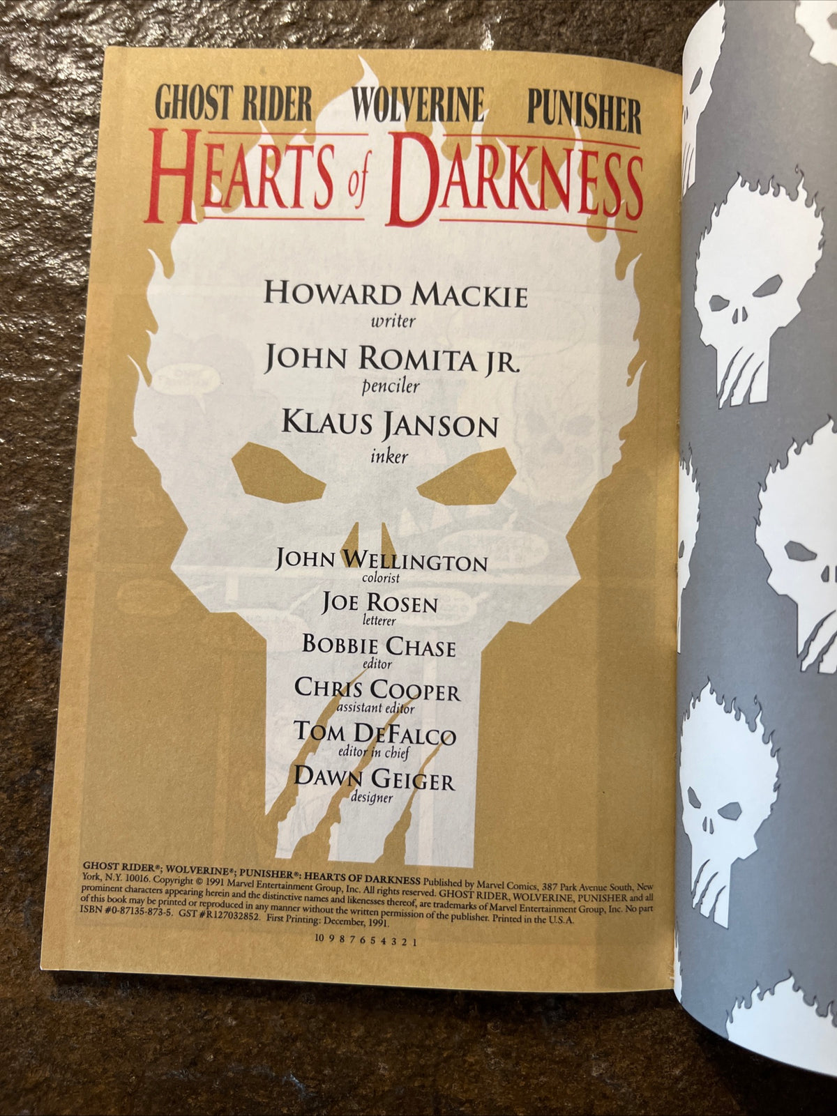 Ghost Rider, Wolverine, Punisher: Hearts of Darkness (1991) Marvel Comic Book