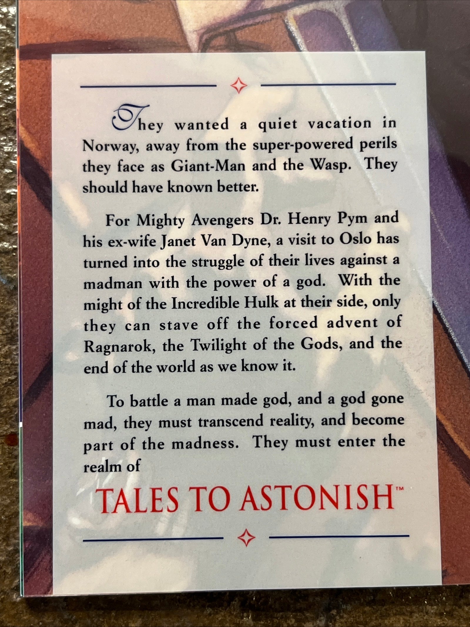 Tales to Astonish (1994) Marvel Comic Book - Featuring HULK, WASP & HANK PYM
