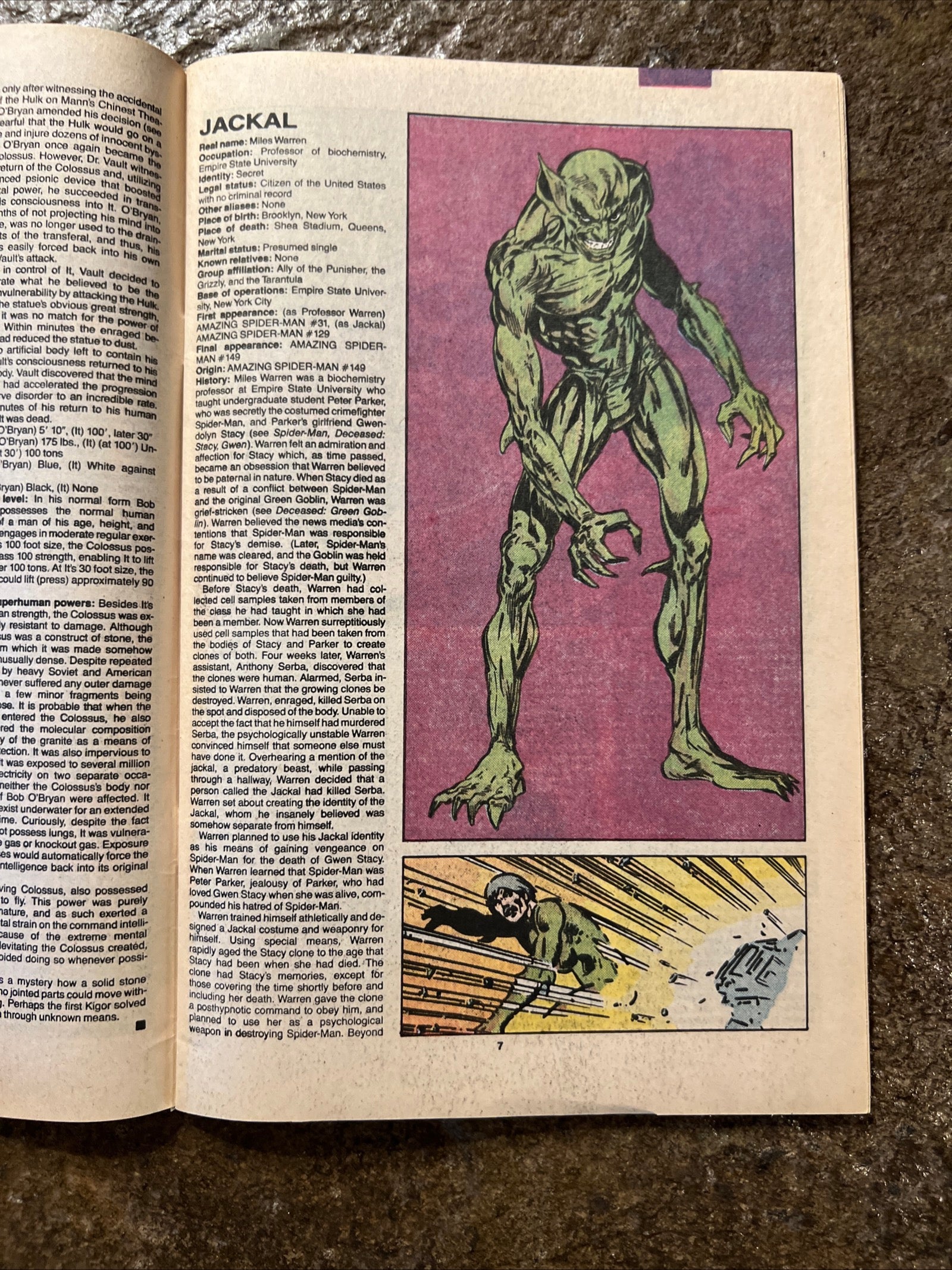 The Official Handbook of the Marvel Universe #18 (1987) Book of The Dead Deluxe Edition