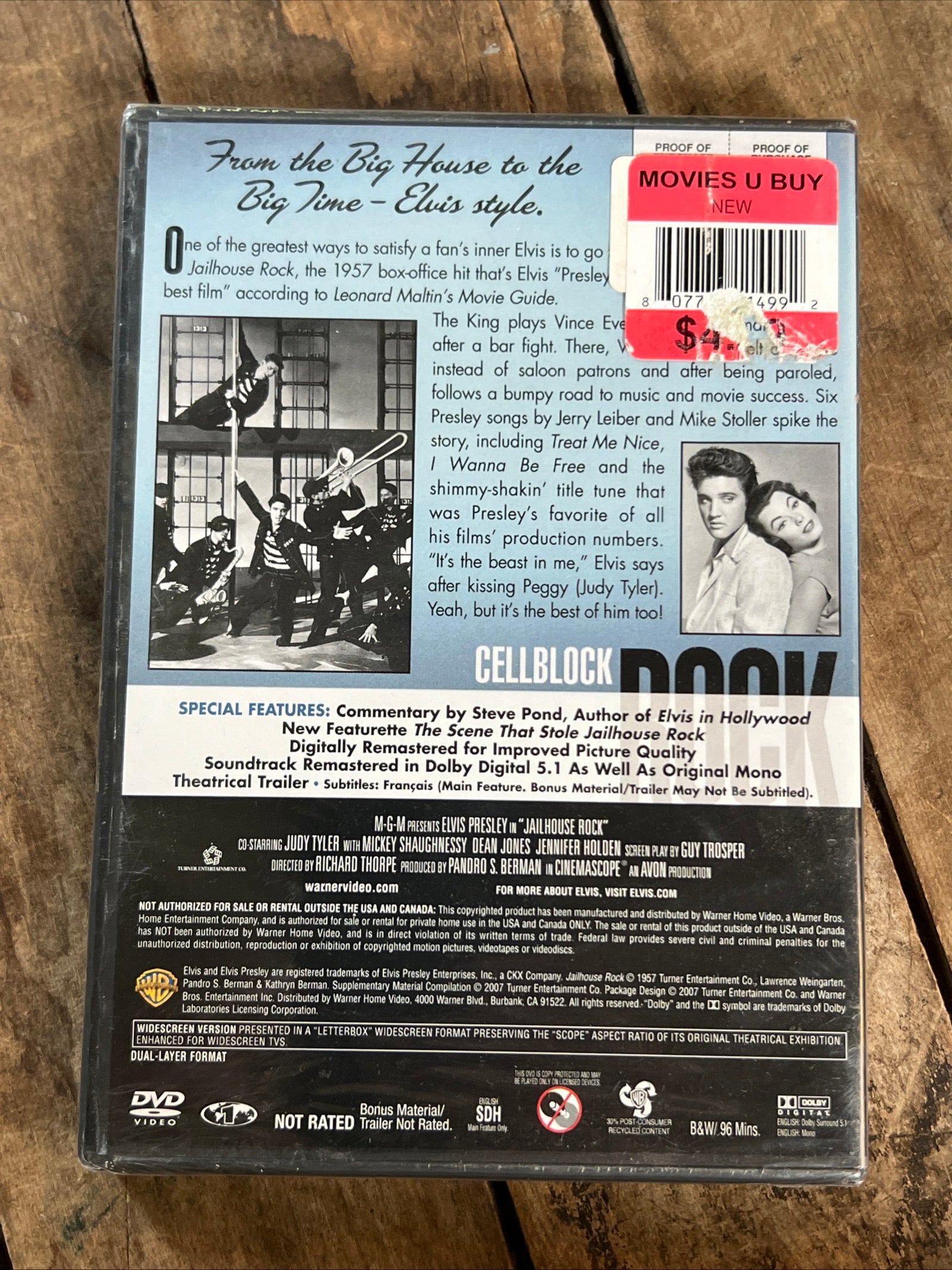 Jailhouse Rock ( DVD 1957 ) Musical / Romance [NR]