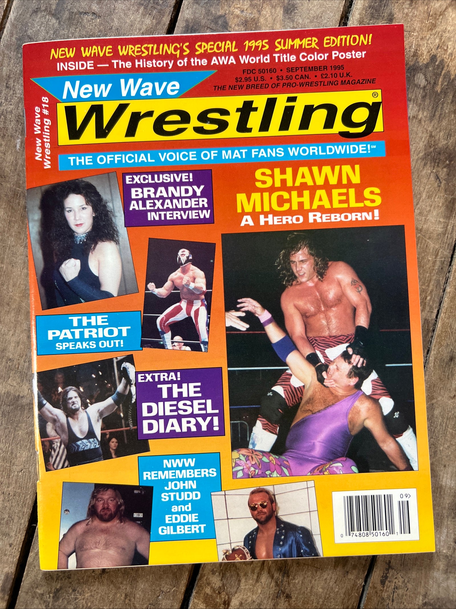 New Wave Wrestling Magazine - September 1995 - Shawn Michaels Cover - WWF WWE
