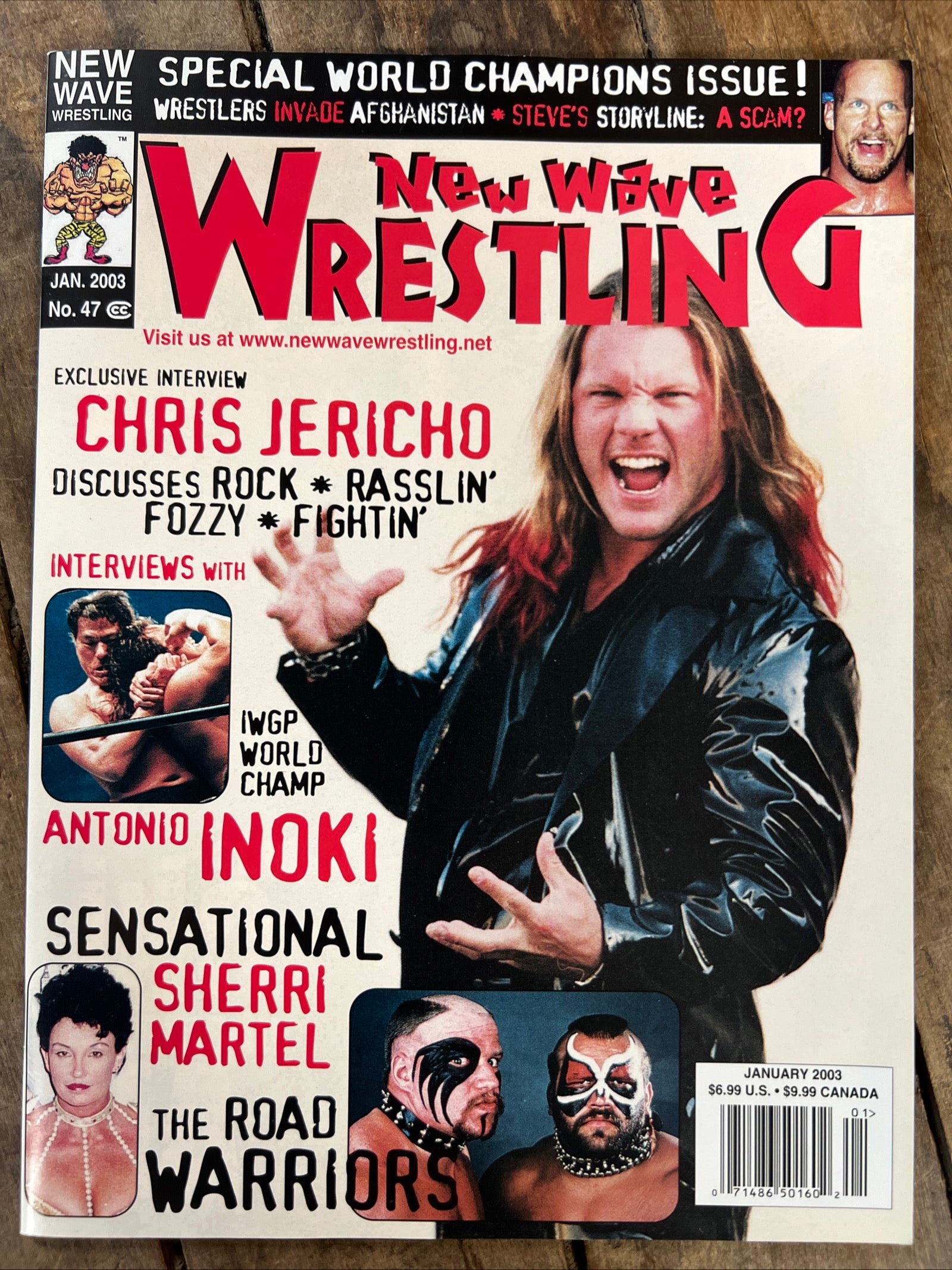 New Wave Wrestling Magazine - January 2003 - Chris Jericho Cover - WWF WWE