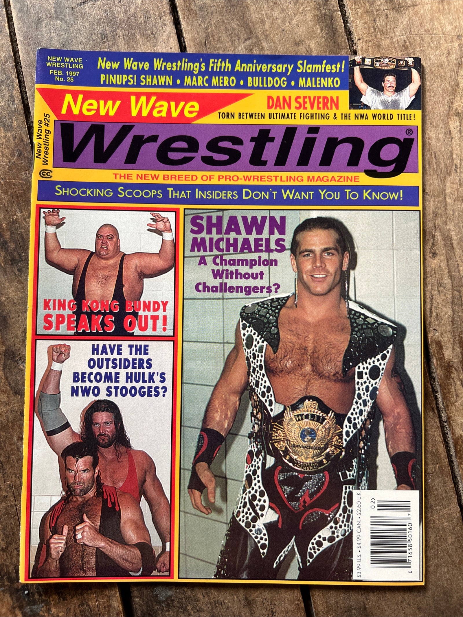 New Wave Wrestling Magazine - February 1997 - Shawn Michaels Cover - WWF WWE