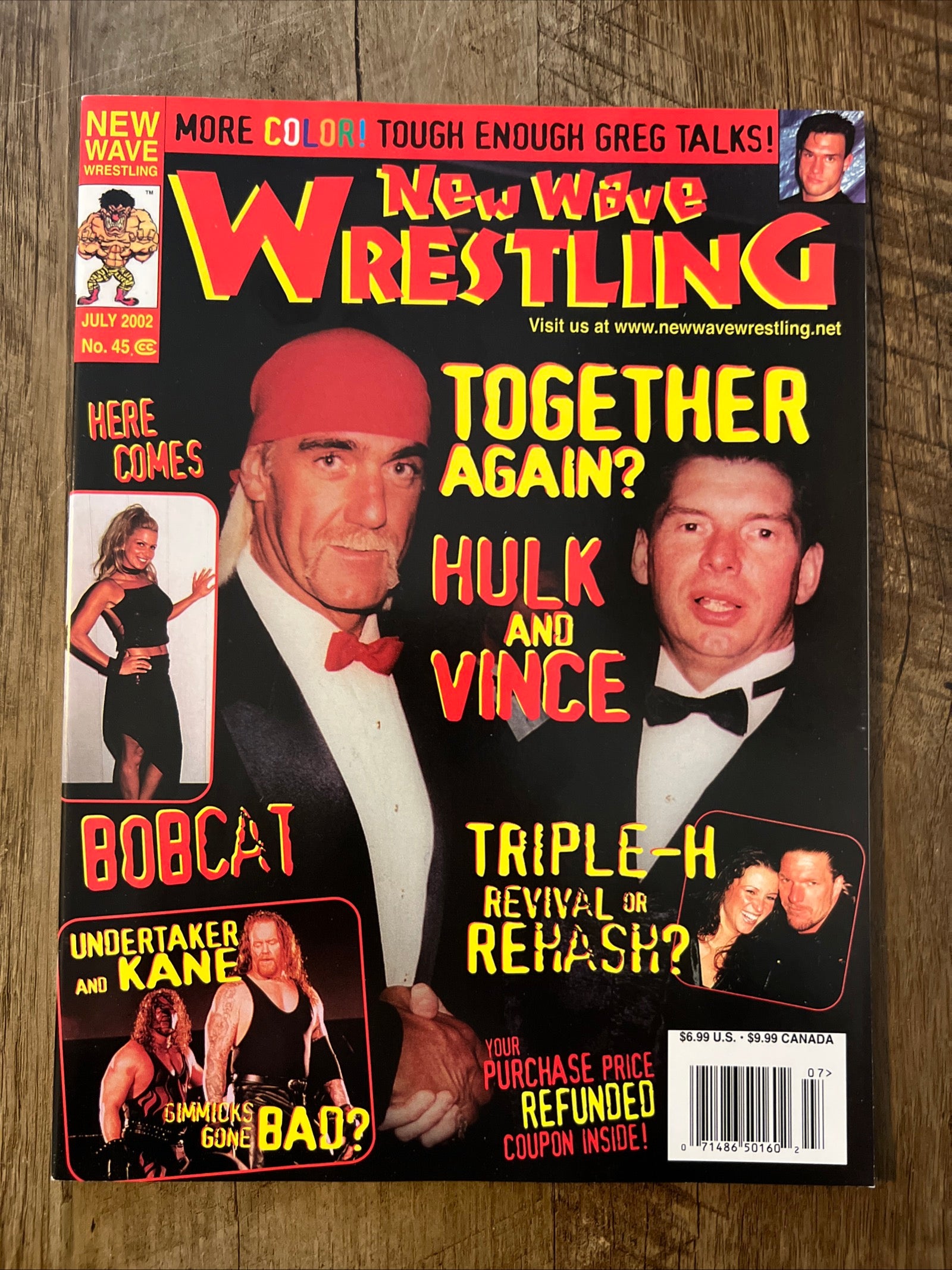 New Wave Wrestling Magazine - July 2002 - Hulk Hogan & Vince McMahon - WWF WWE