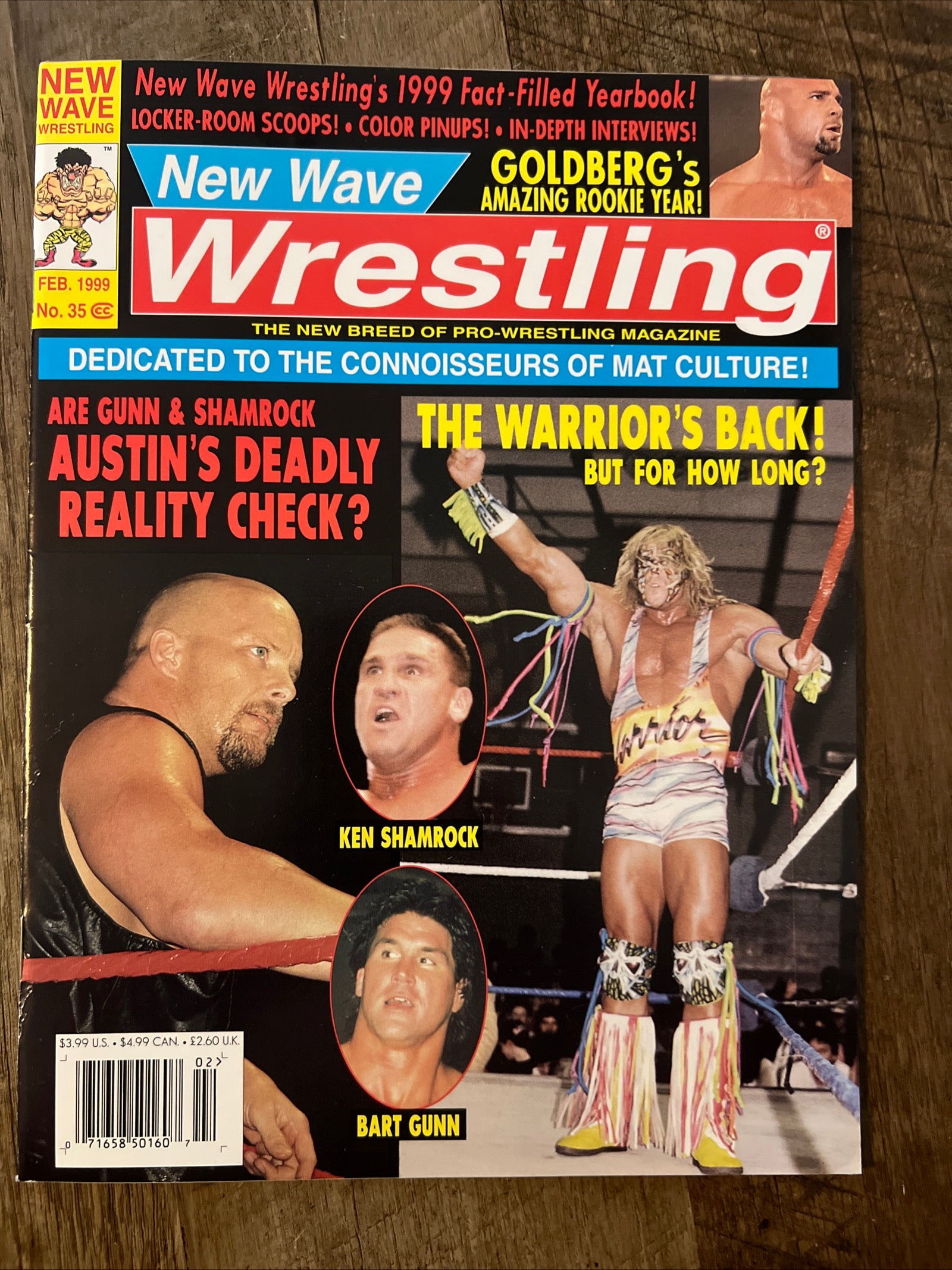 New Wave Wrestling Magazine - February 1999- The Ultimate Warrior - WWF WWE