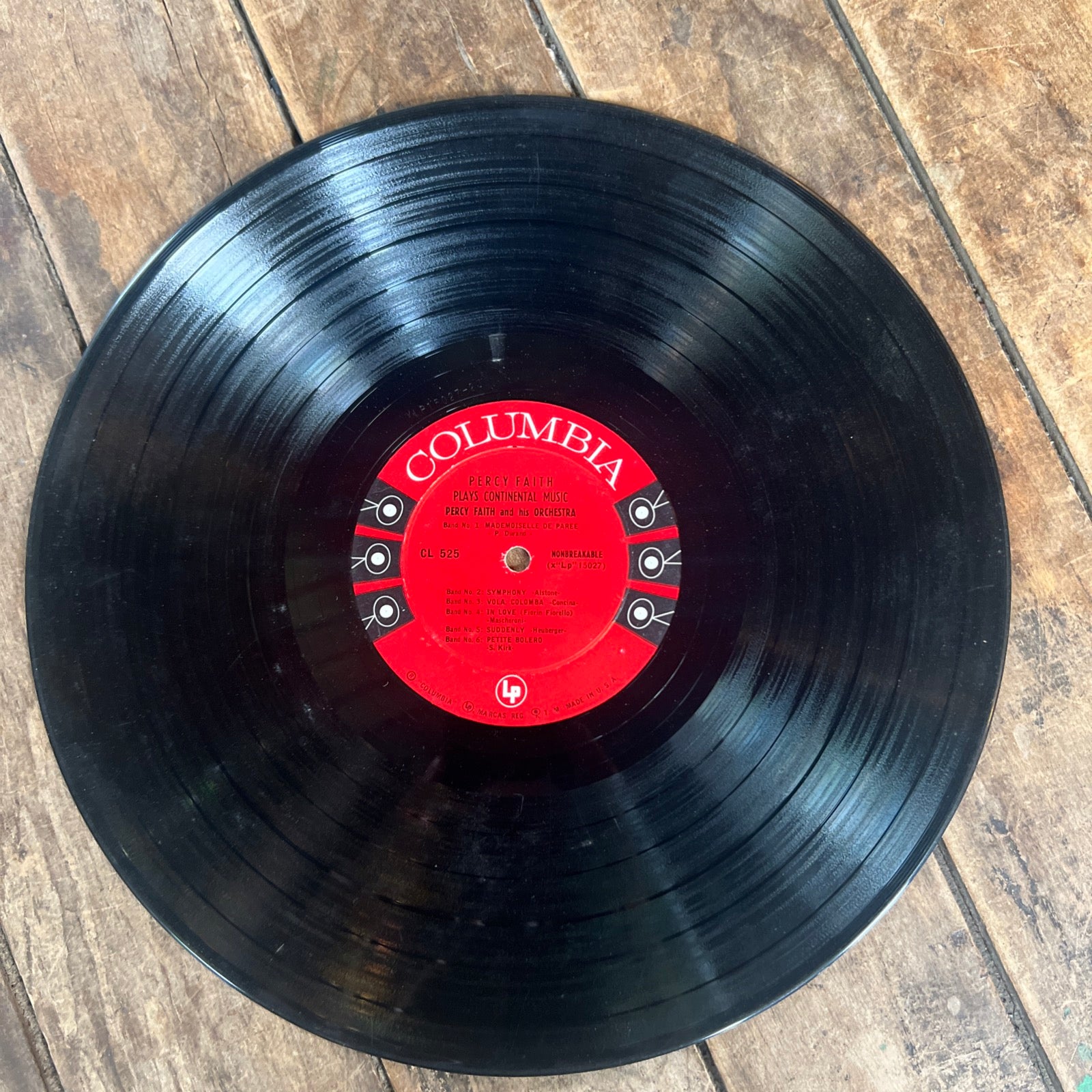Percy Faith Plays Continental Music - 1953 Columbia Records - LP Vinyl Album