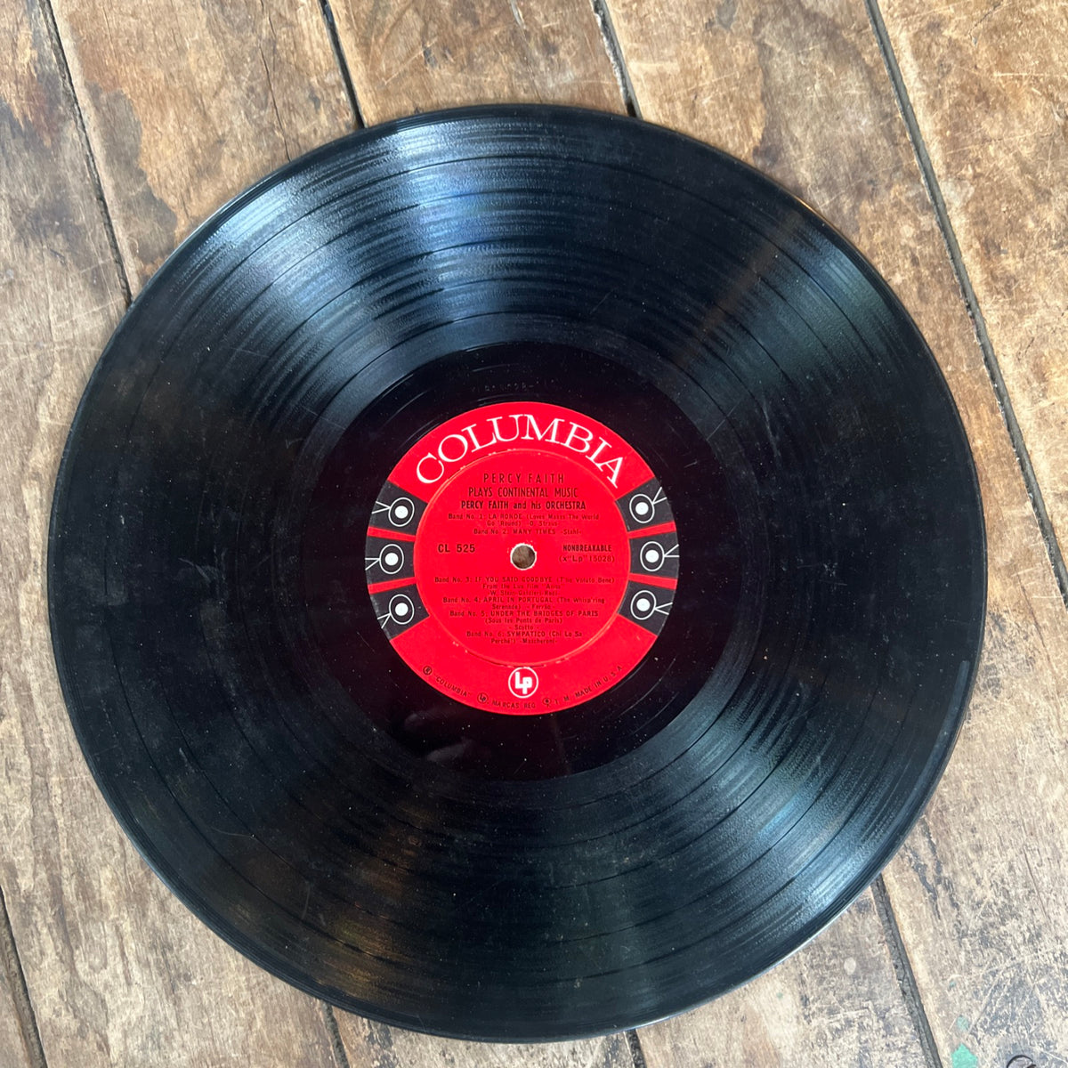 Percy Faith Plays Continental Music - 1953 Columbia Records - LP Vinyl Album