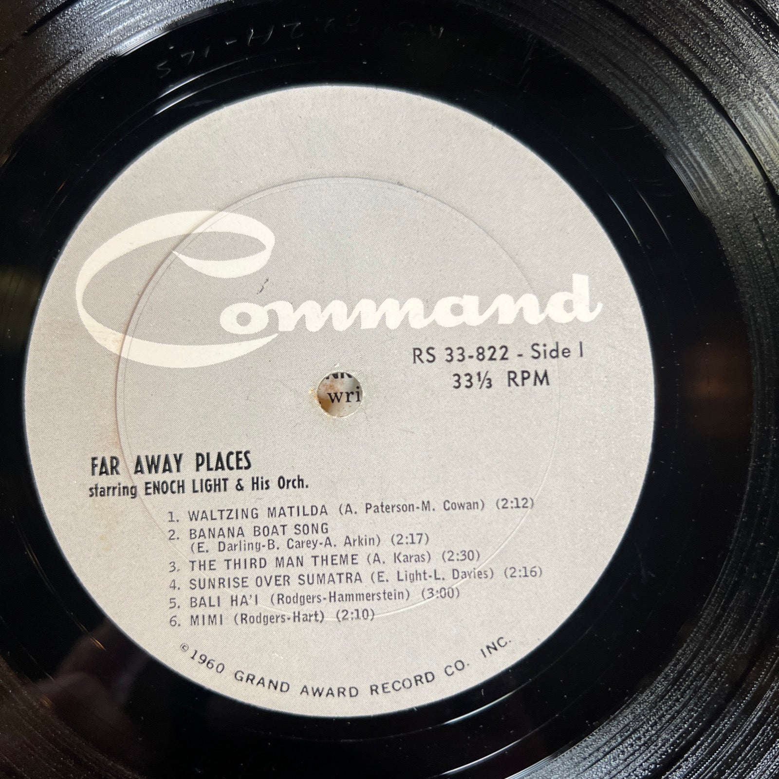 Enoch Light & His Orchestra - Far Away Places - 1961 Command Records - LP Vinyl Album