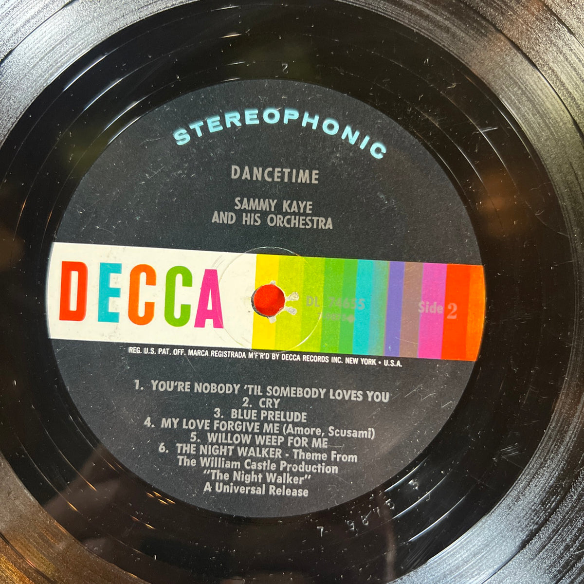 Sammy Kay & His Orchestra DANCETIME - 1965 Decca Records - LP Vinyl Album