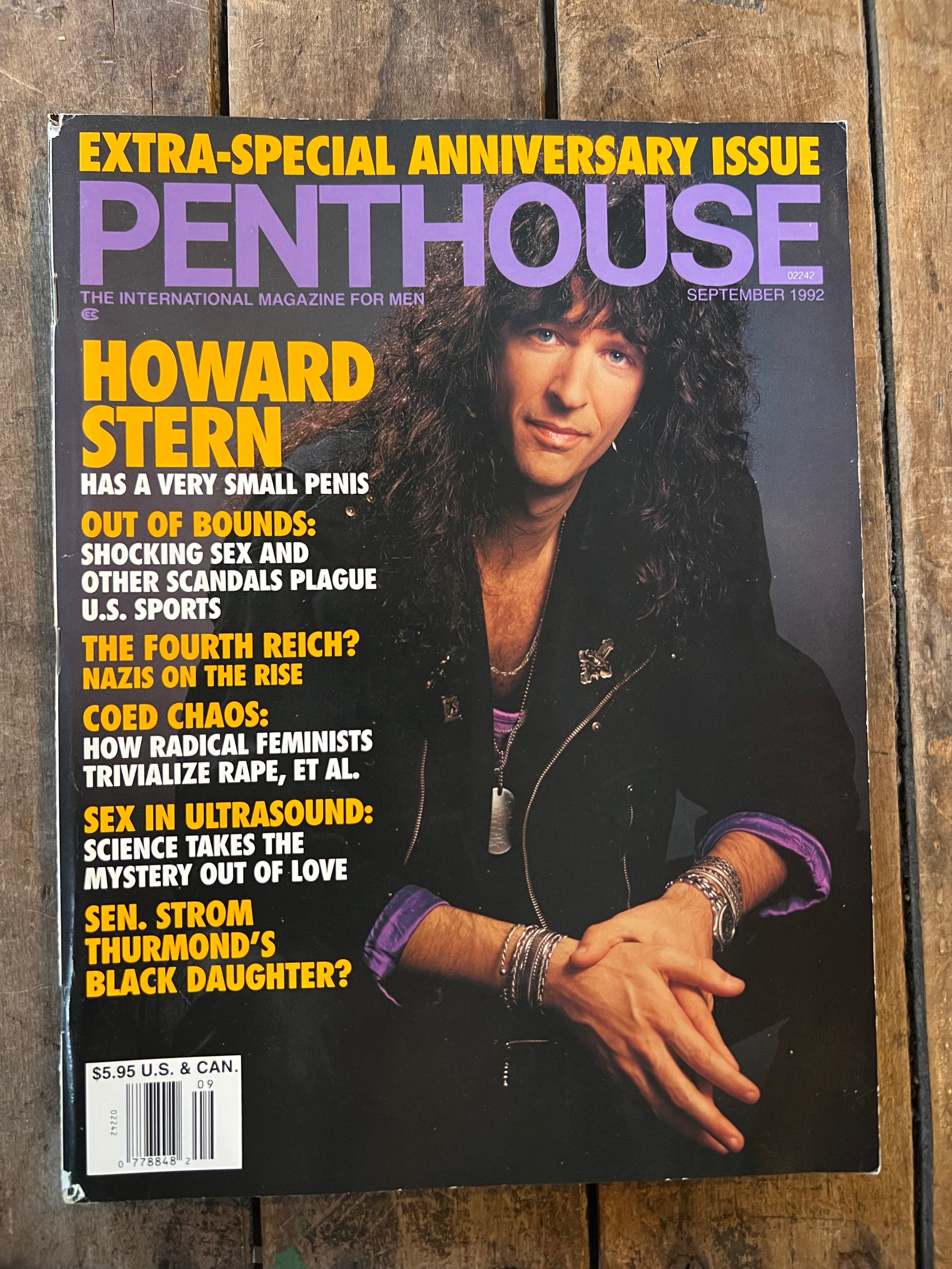 Penthouse Magazine September 1992 Howard Stern Cover - Anniversary Issue