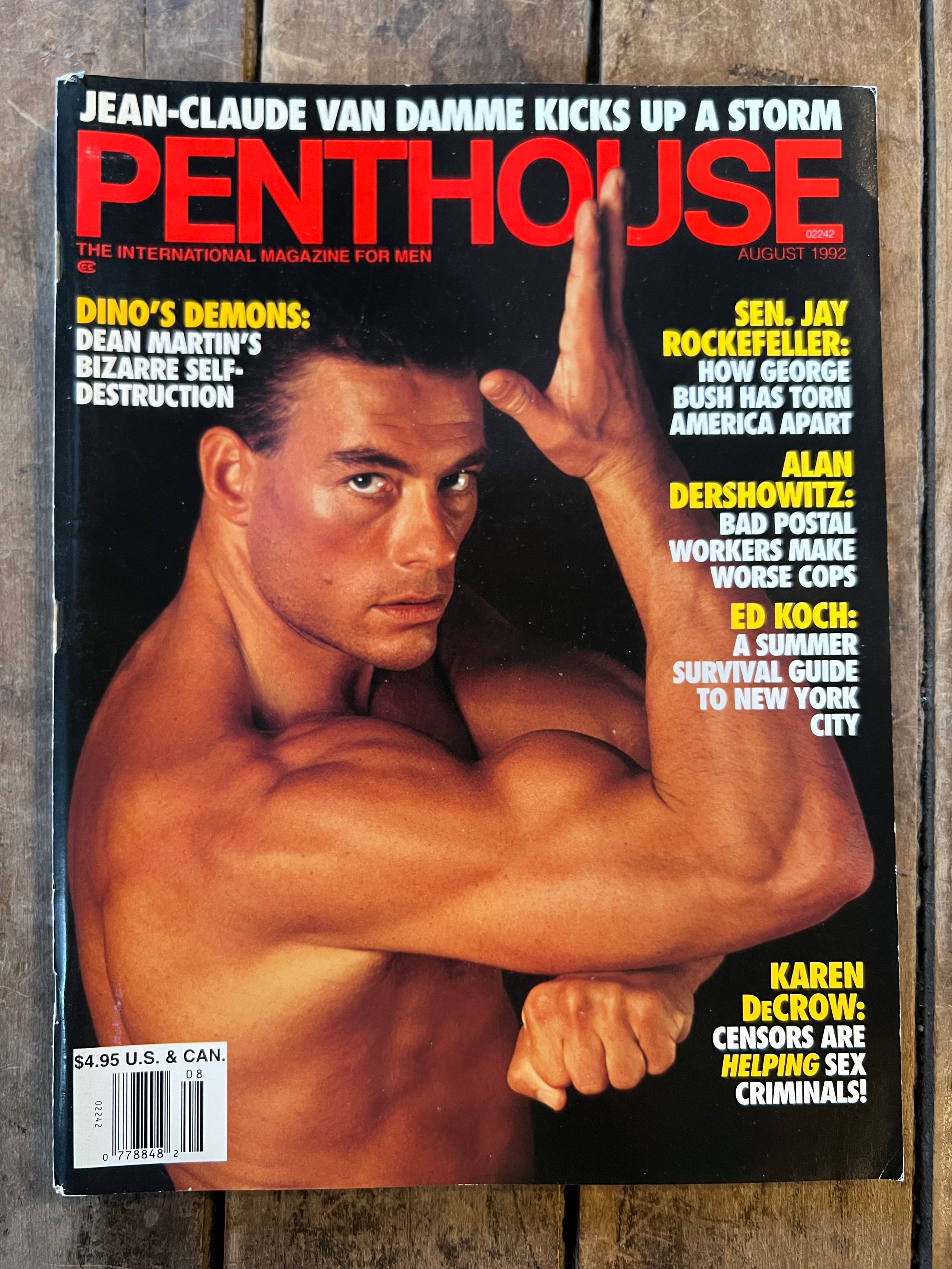 Penthouse Magazine August 1992 Jean-Claude Van Damme Cover