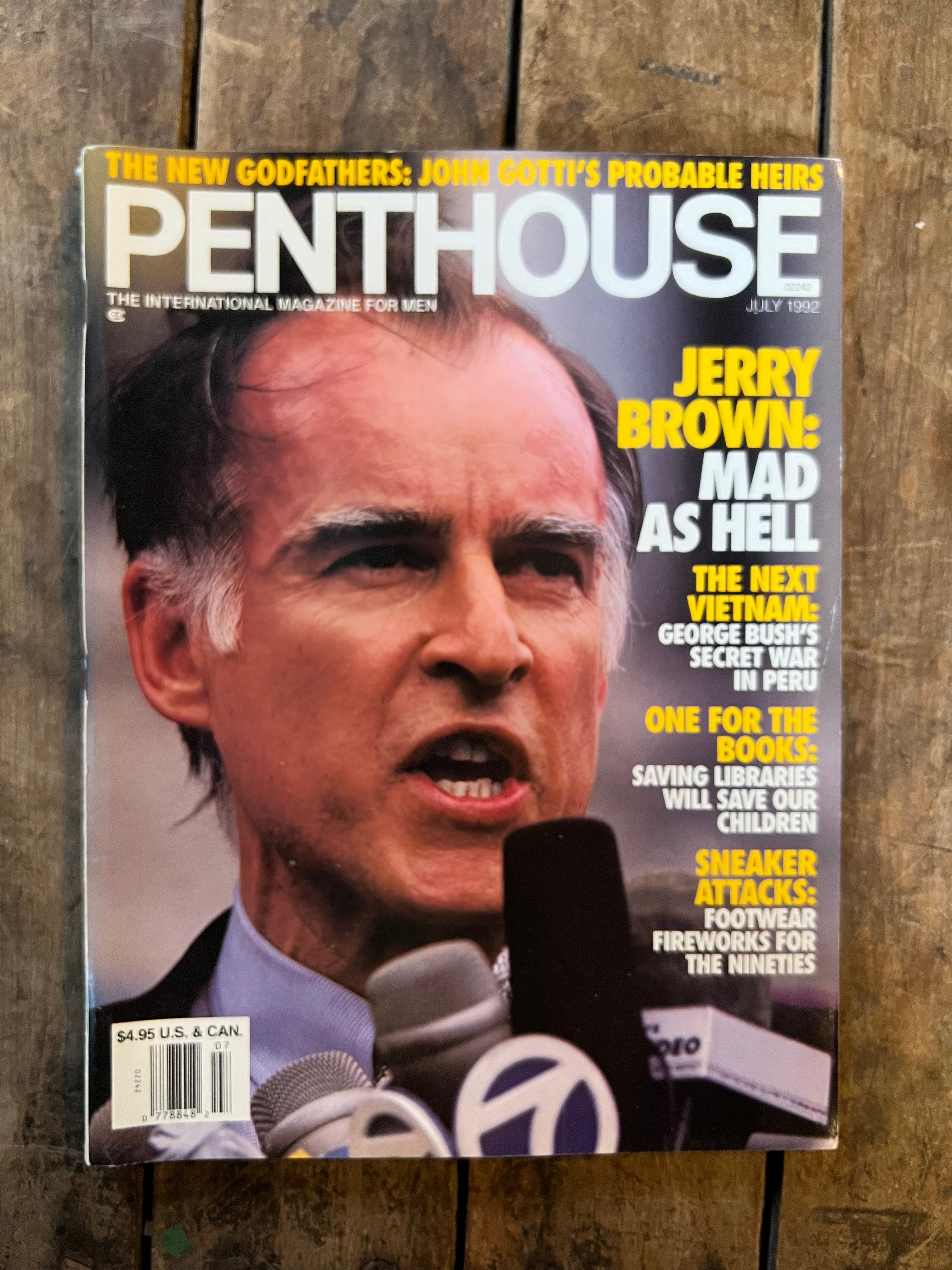Penthouse Magazine July 1992 California Governor Jerry Brown Cover