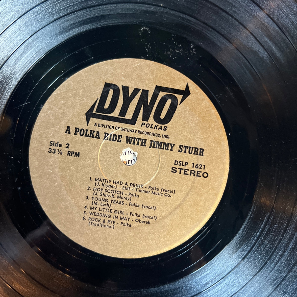 A Polka Ride with Jimmy Sturr & His Orchestra - 1970 Dyno Records - LP Vinyl