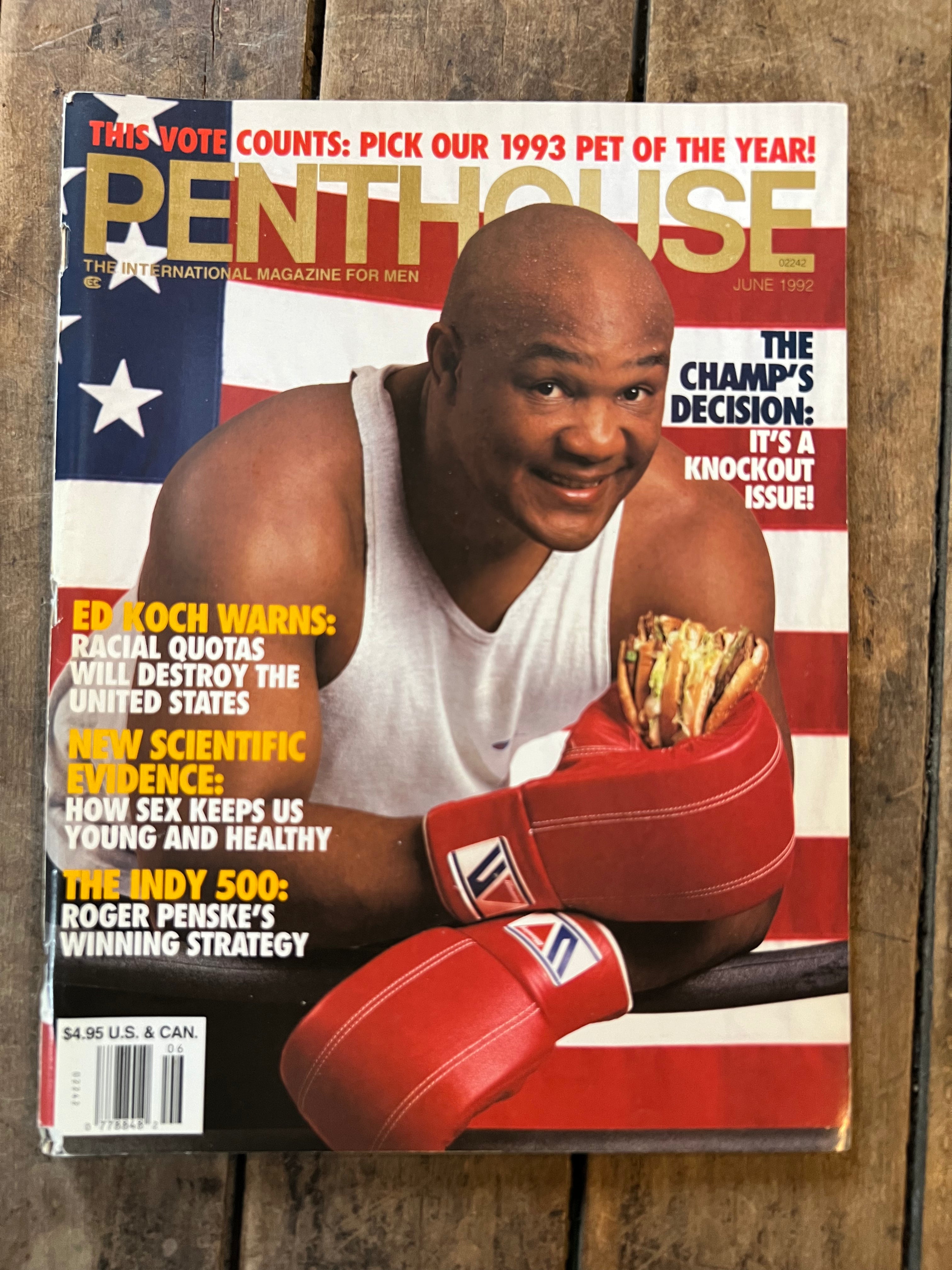 Penthouse Magazine June 1992 George Foreman Cover