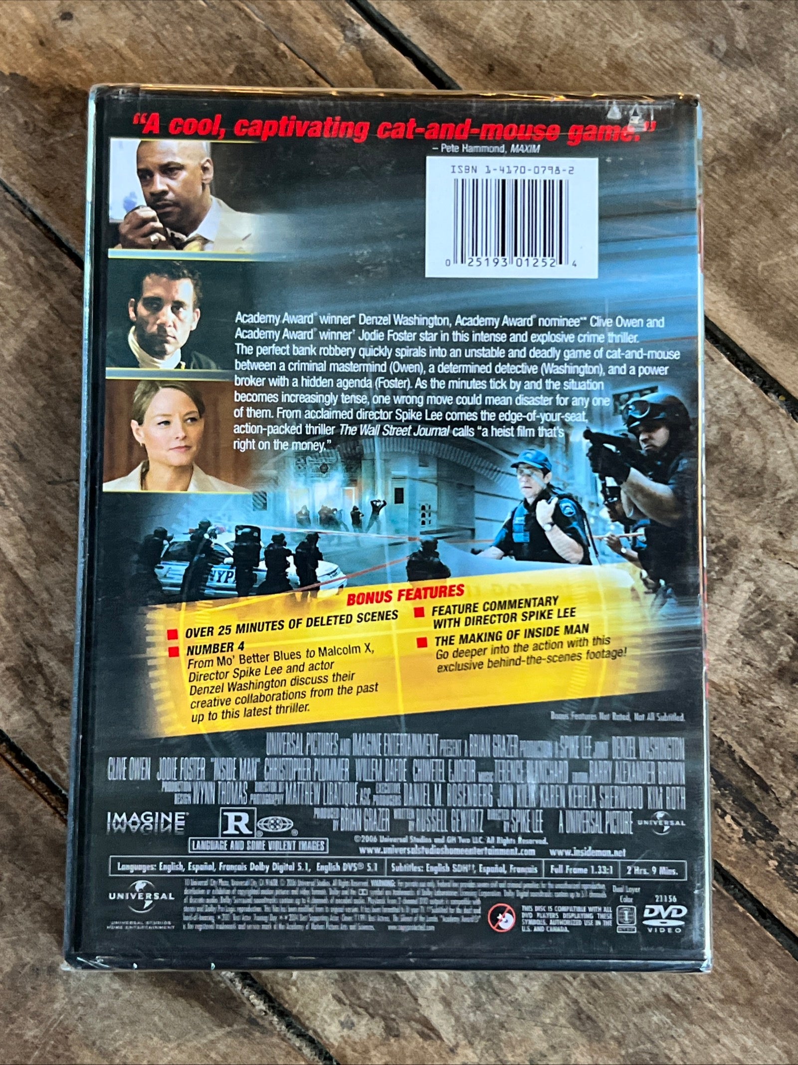 Inside Man ( DVD 2006 ) Thriller / Crime [R ] NEW Sealed
