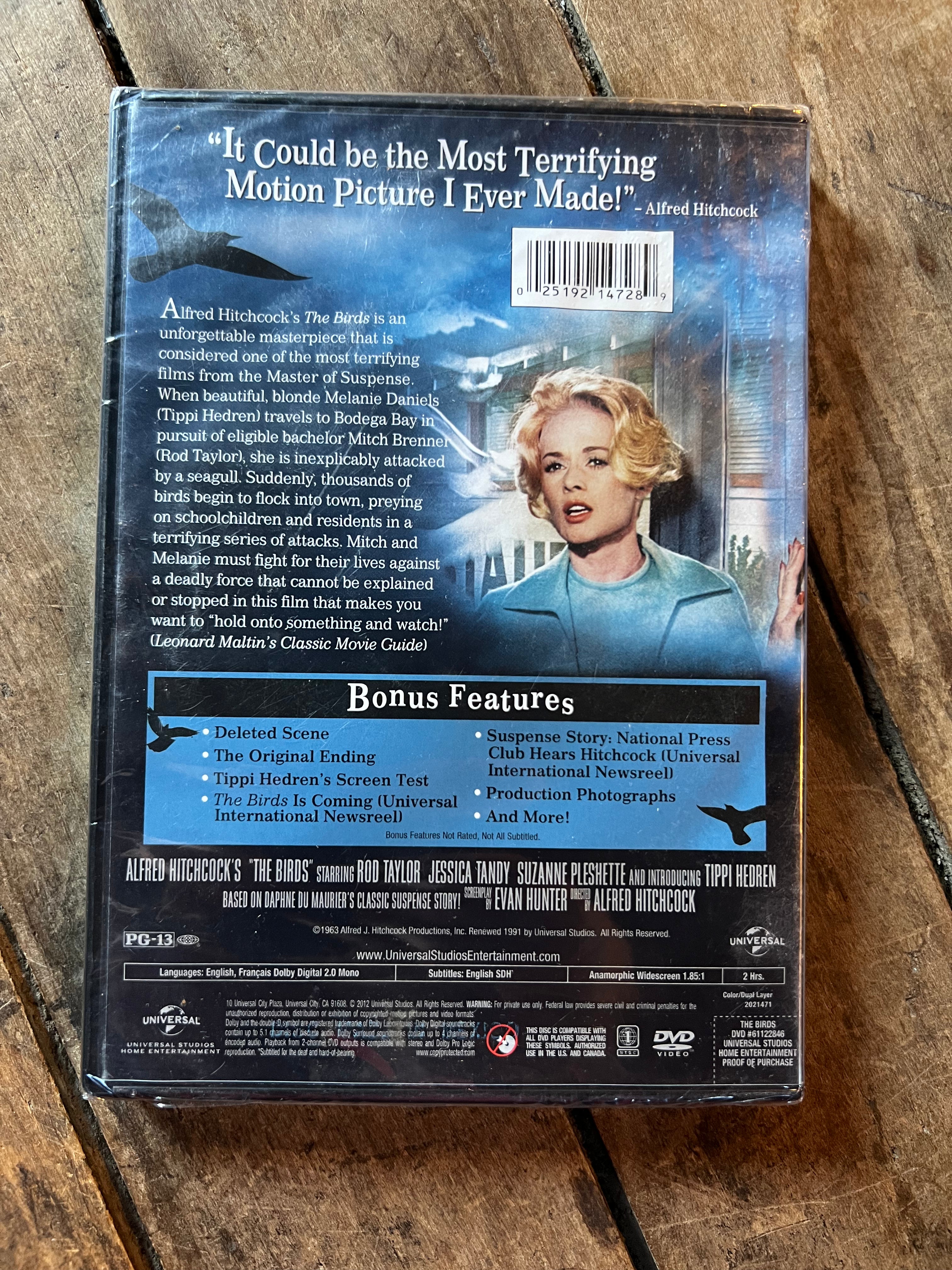 The Birds ( DVD 1063 ) Horror/ Mystery [PG-13] Alfred Hitchcock - NEW SEALED