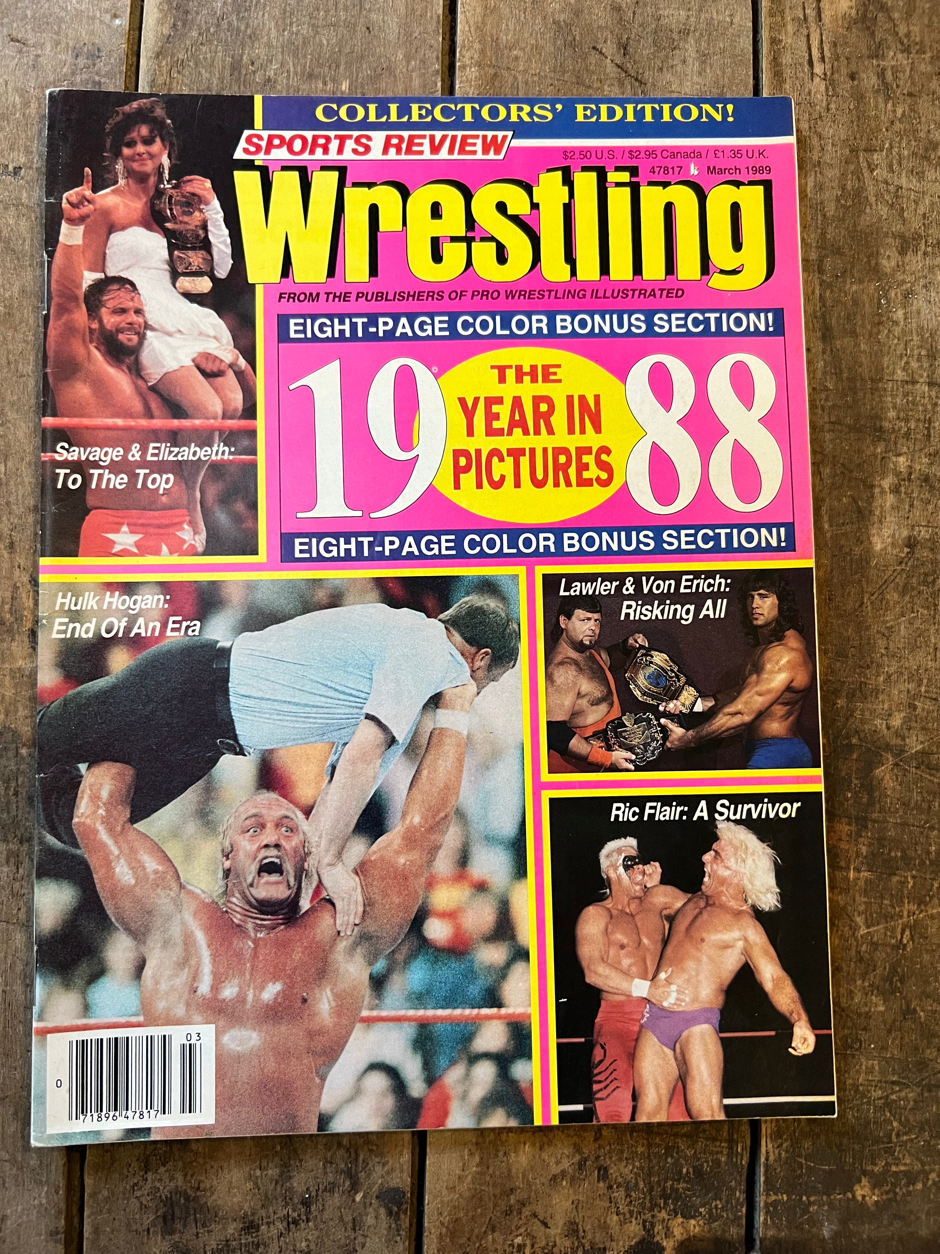 Sports Review Wrestling Magazine - 1988 The Year In Pictures- WWF / WWE
