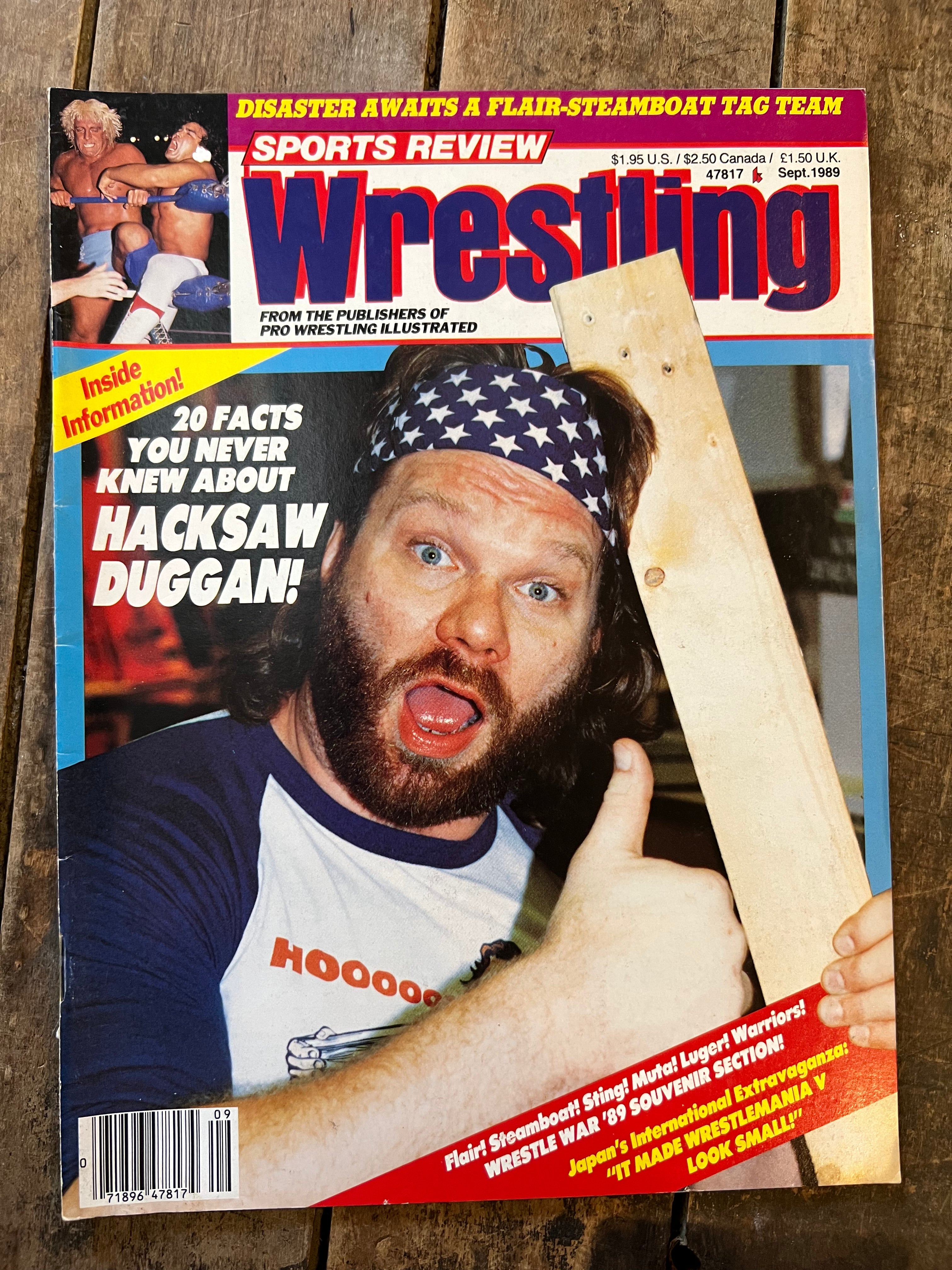 Sports Review Wrestling Magazine - September 1989 WWF WWE - HACKSAW JIM DUGGAN