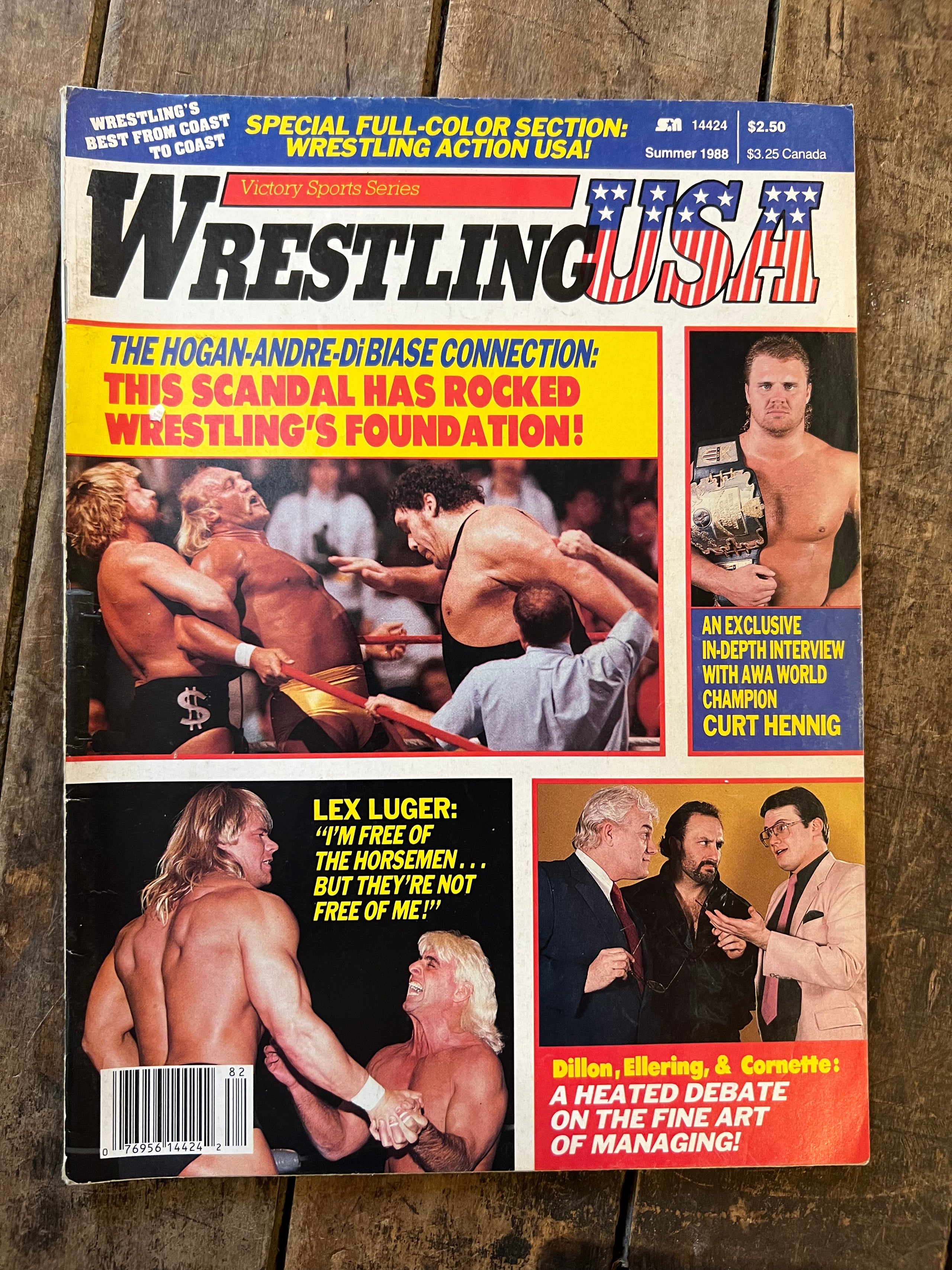 Wrestling USA Magazine 1988 - WWF - AWA WORLD CHAMPION CURT HENNIG
