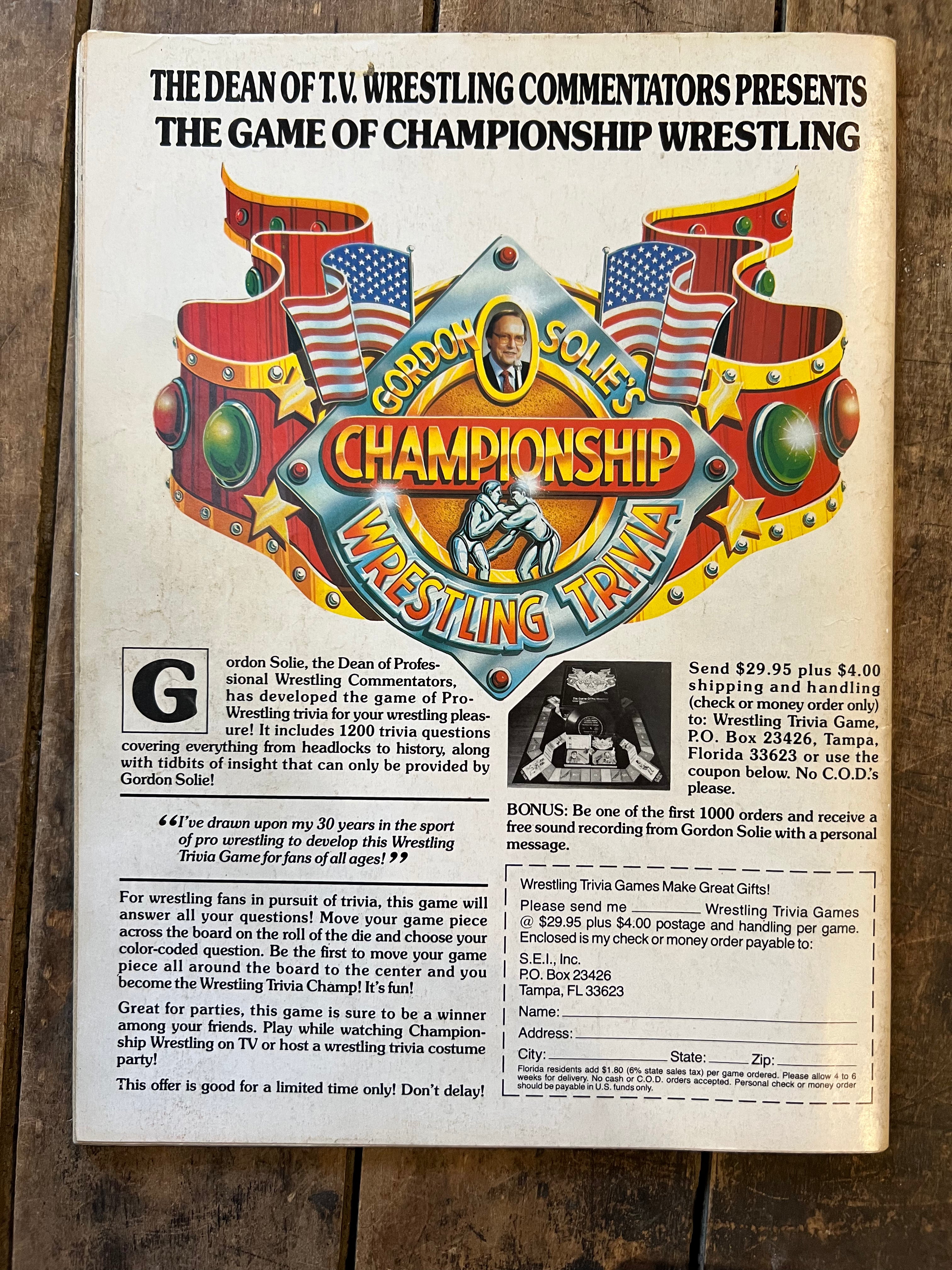 Wrestling USA Magazine 1988 - WWF - AWA WORLD CHAMPION CURT HENNIG