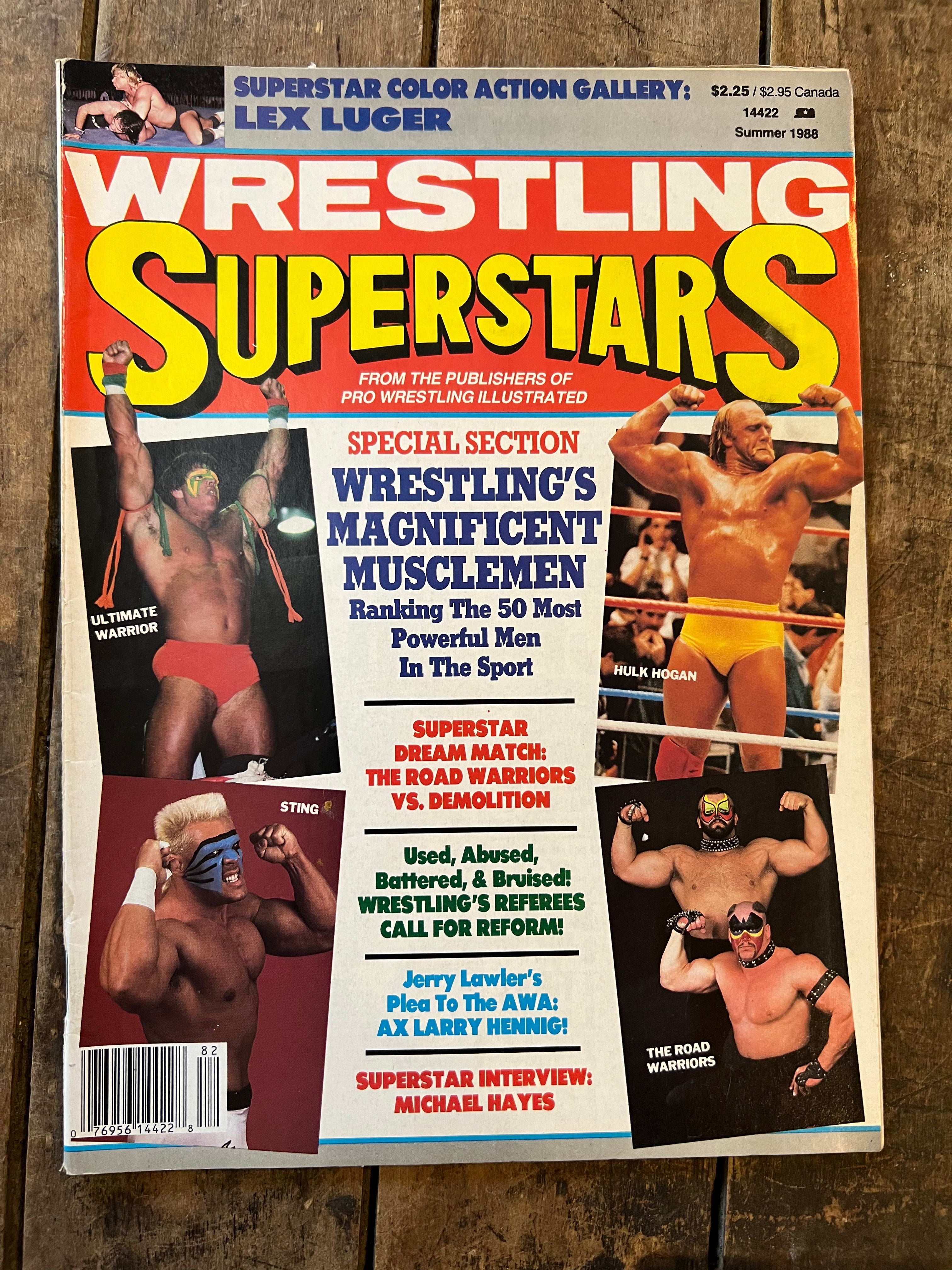 Wrestling Superstars Magazine Summer 1988 - WWF - LEX LUGER & THE ROAD WARRIORS
