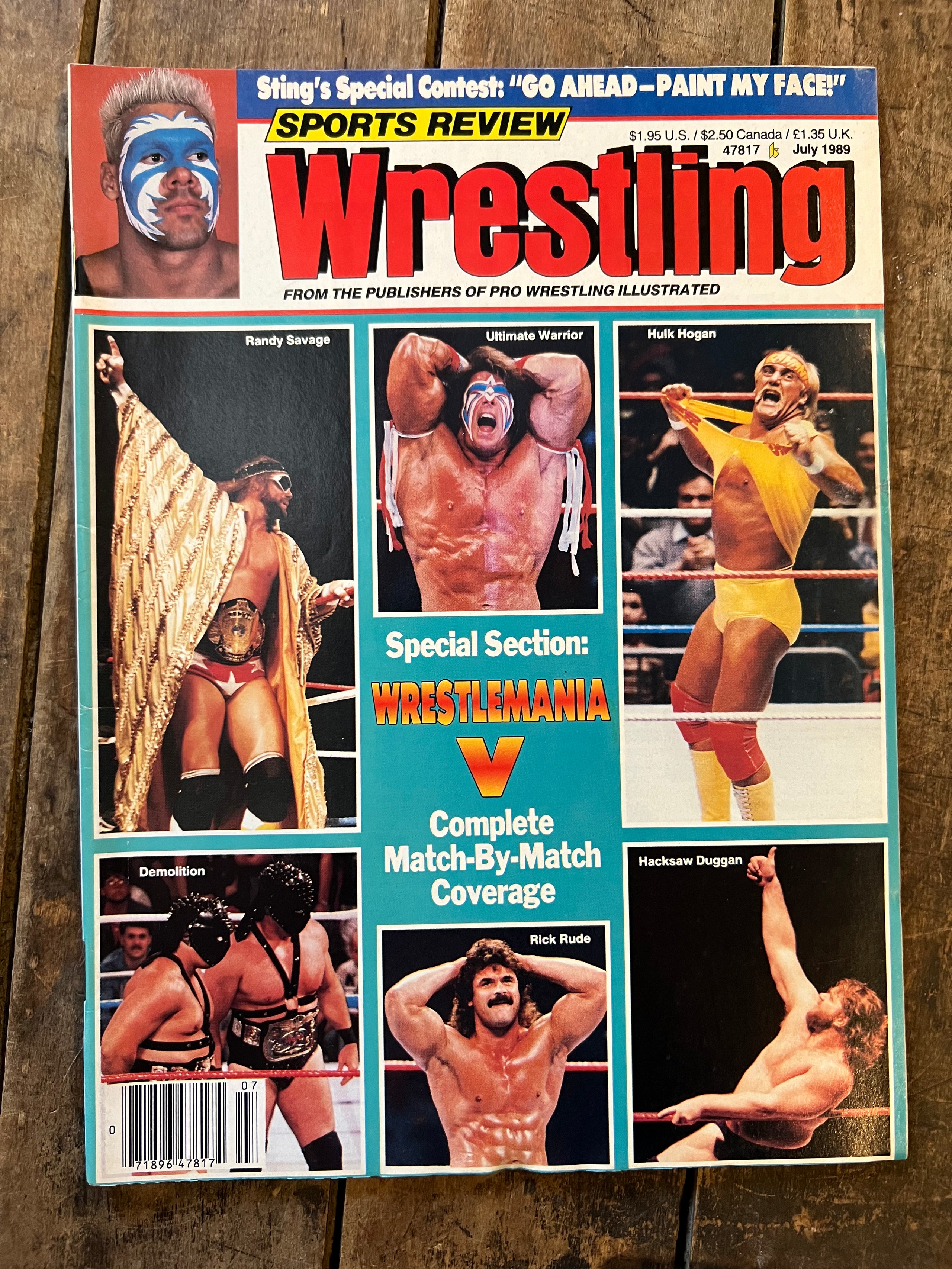 Sports Review Wrestling Magazine - July 1989 WWF WWE - WRESTLEMANIA V Special