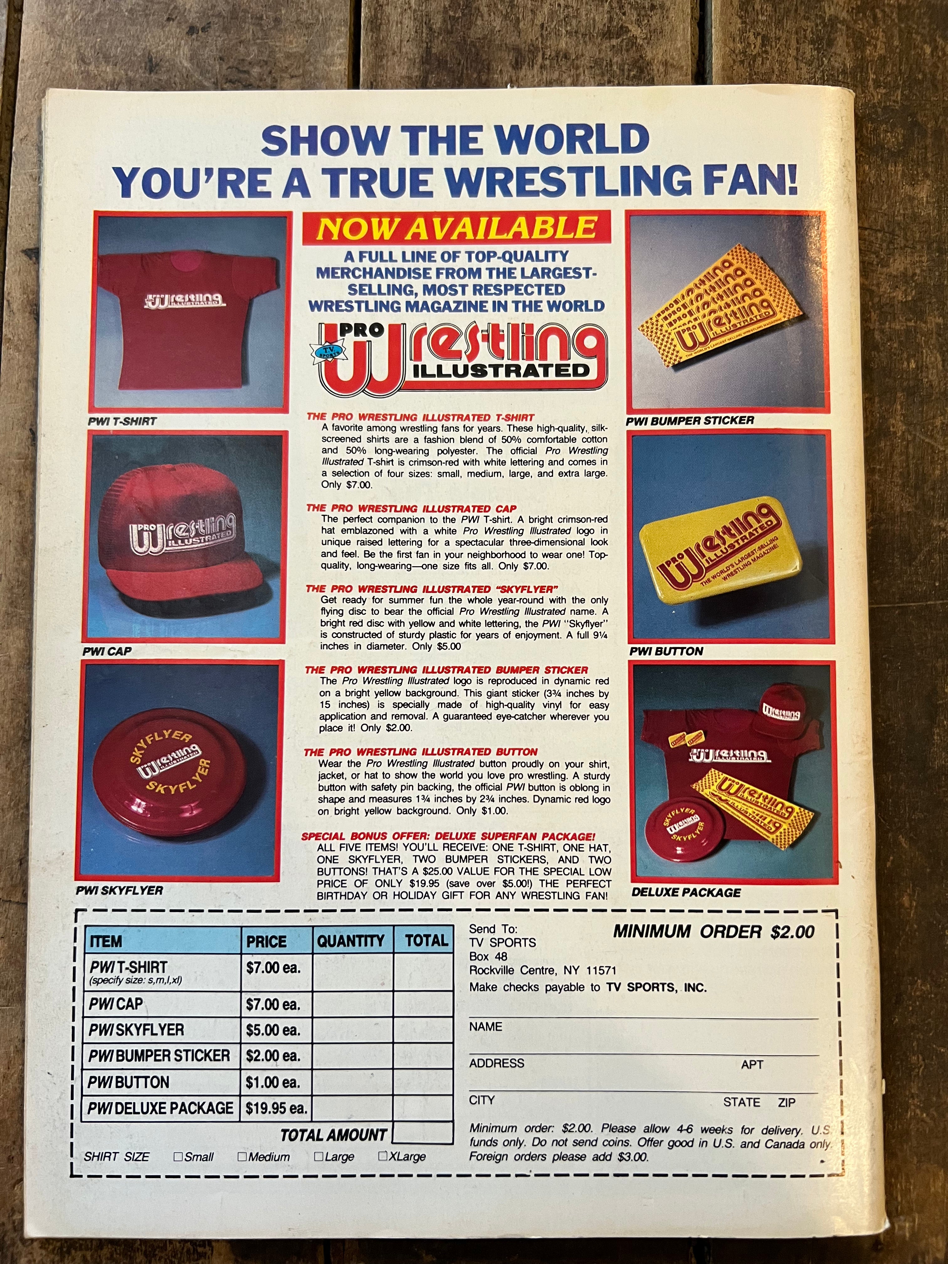 Victory Sports Wrestling USA Magazine 1989 - WWF / WWE - RICK STEAMBOAT
