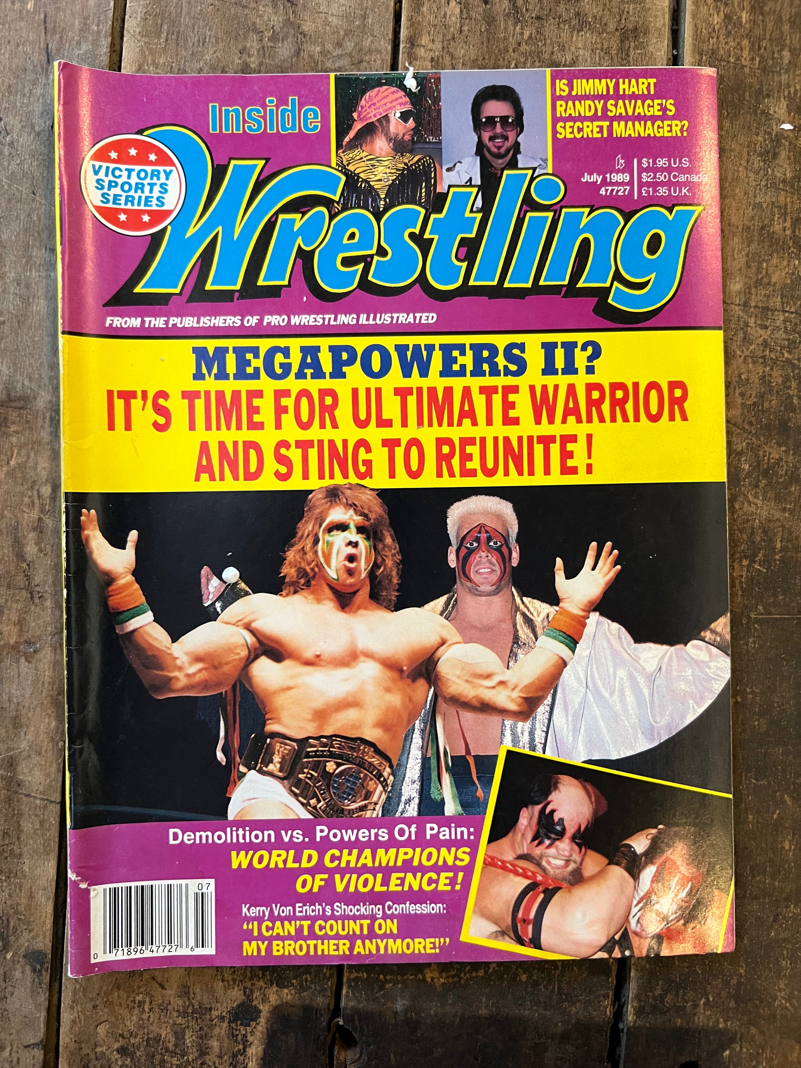 Inside Wrestling Magazine - July 1989 - WWE / WWF - ULTIMATE WARRIOR and STING