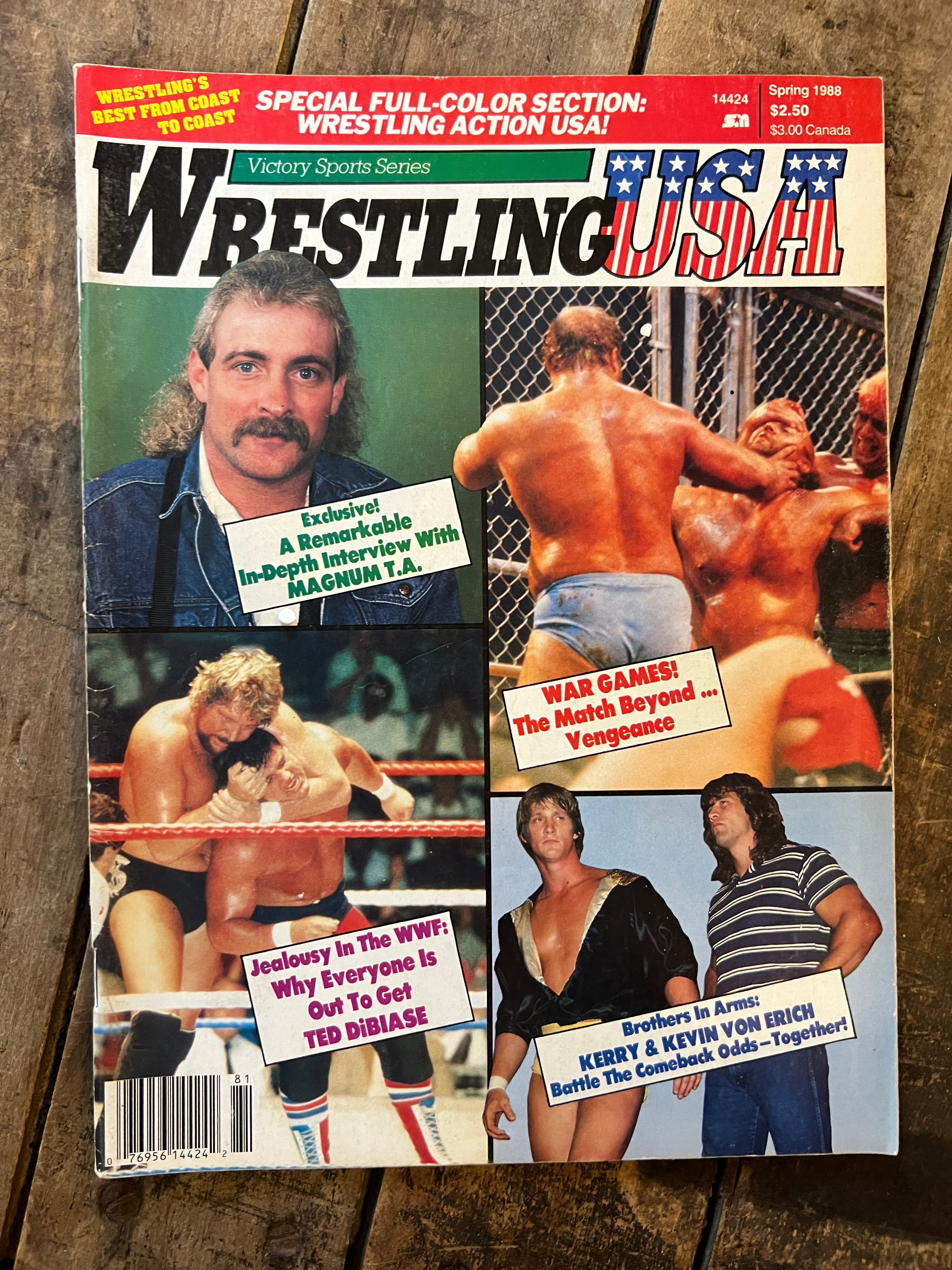 Victory Sports Wrestling USA Magazine - Spring 1988 - WWF / WWE - MAGNUM T.A.