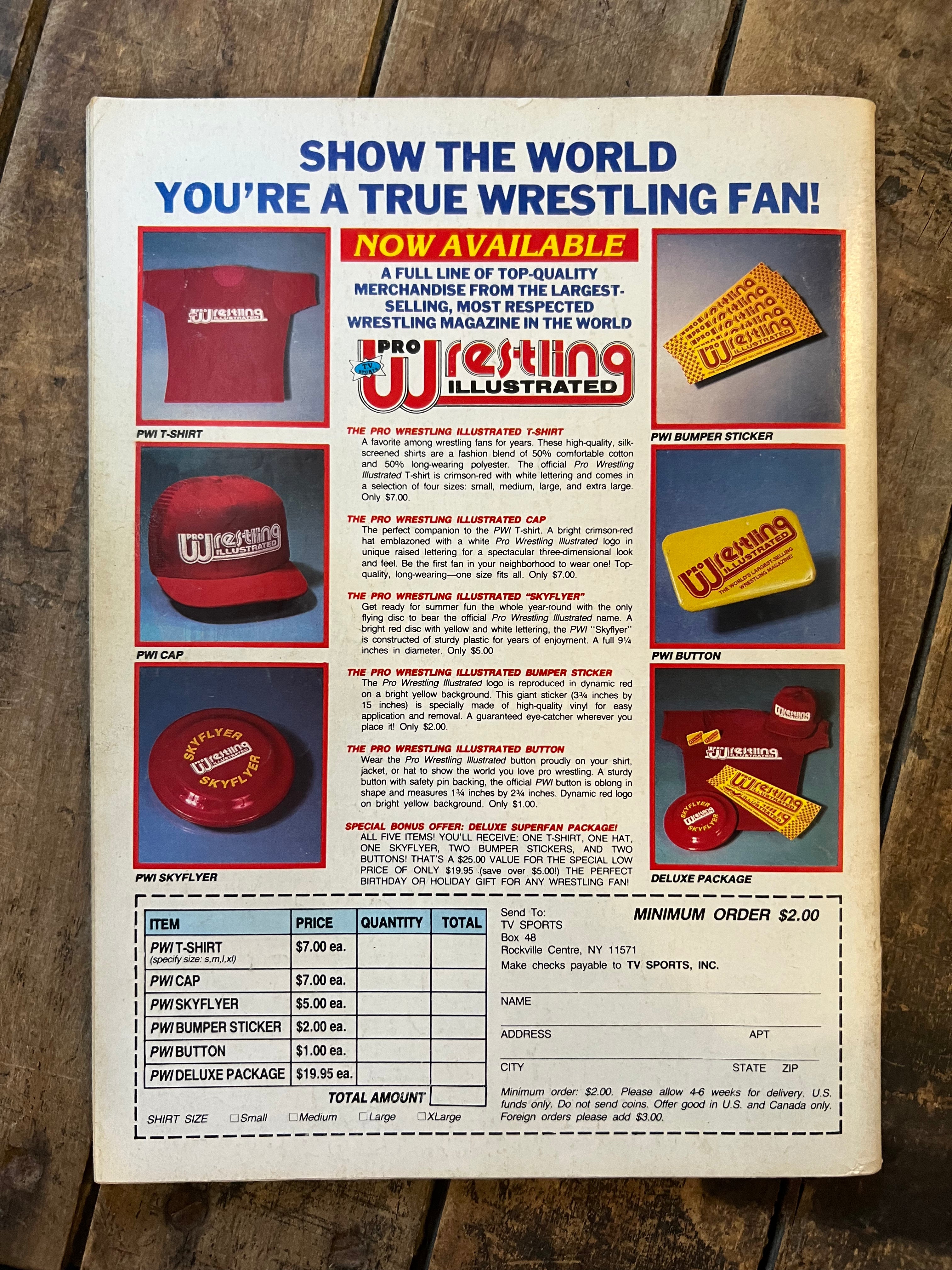 Victory Sports Wrestling USA Magazine - Spring 1988 - WWF / WWE - MAGNUM T.A.