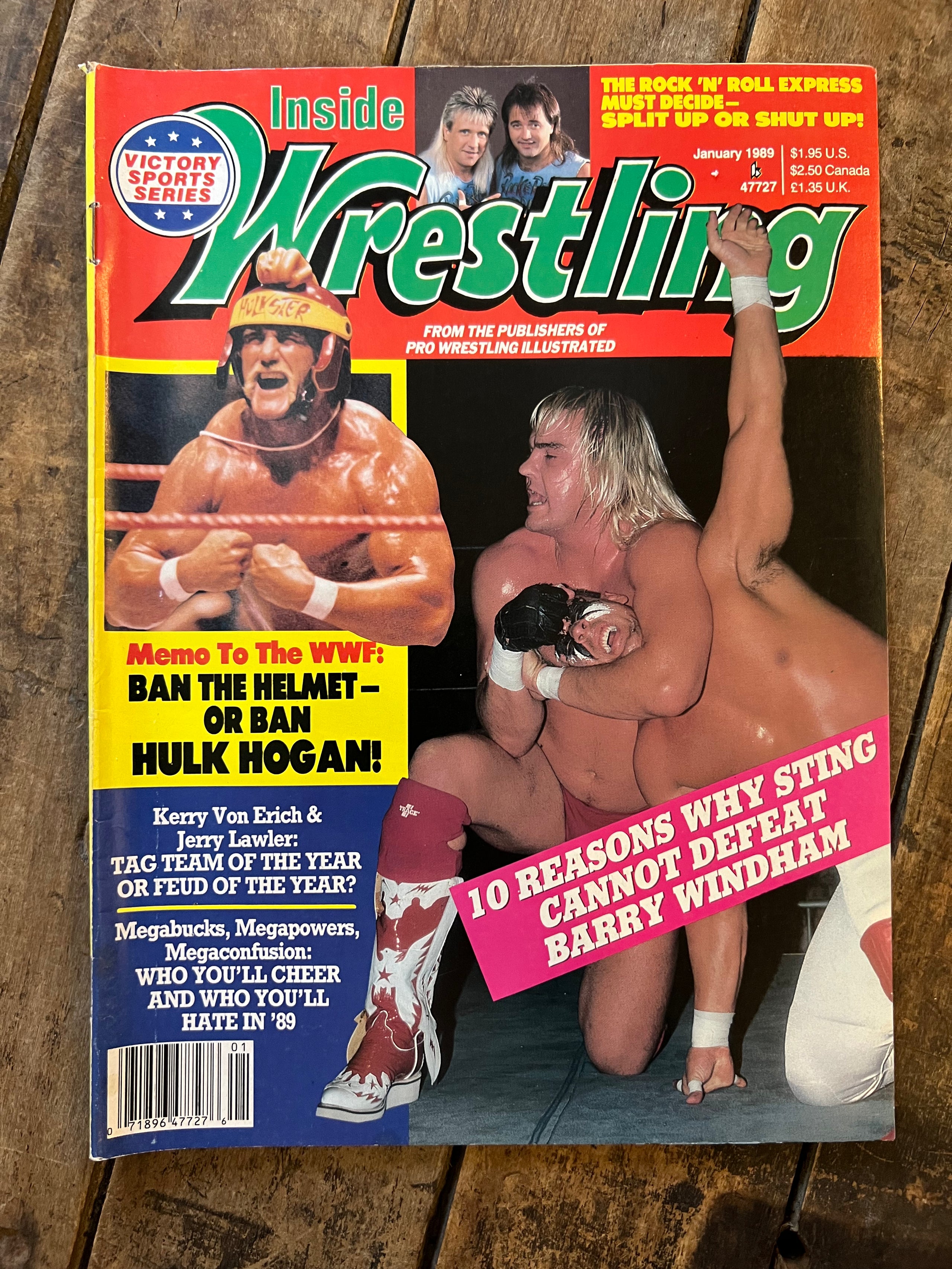 Inside Wrestling Magazine - January 1989 - WWE / WWF - BARRY WINDHAM Cover