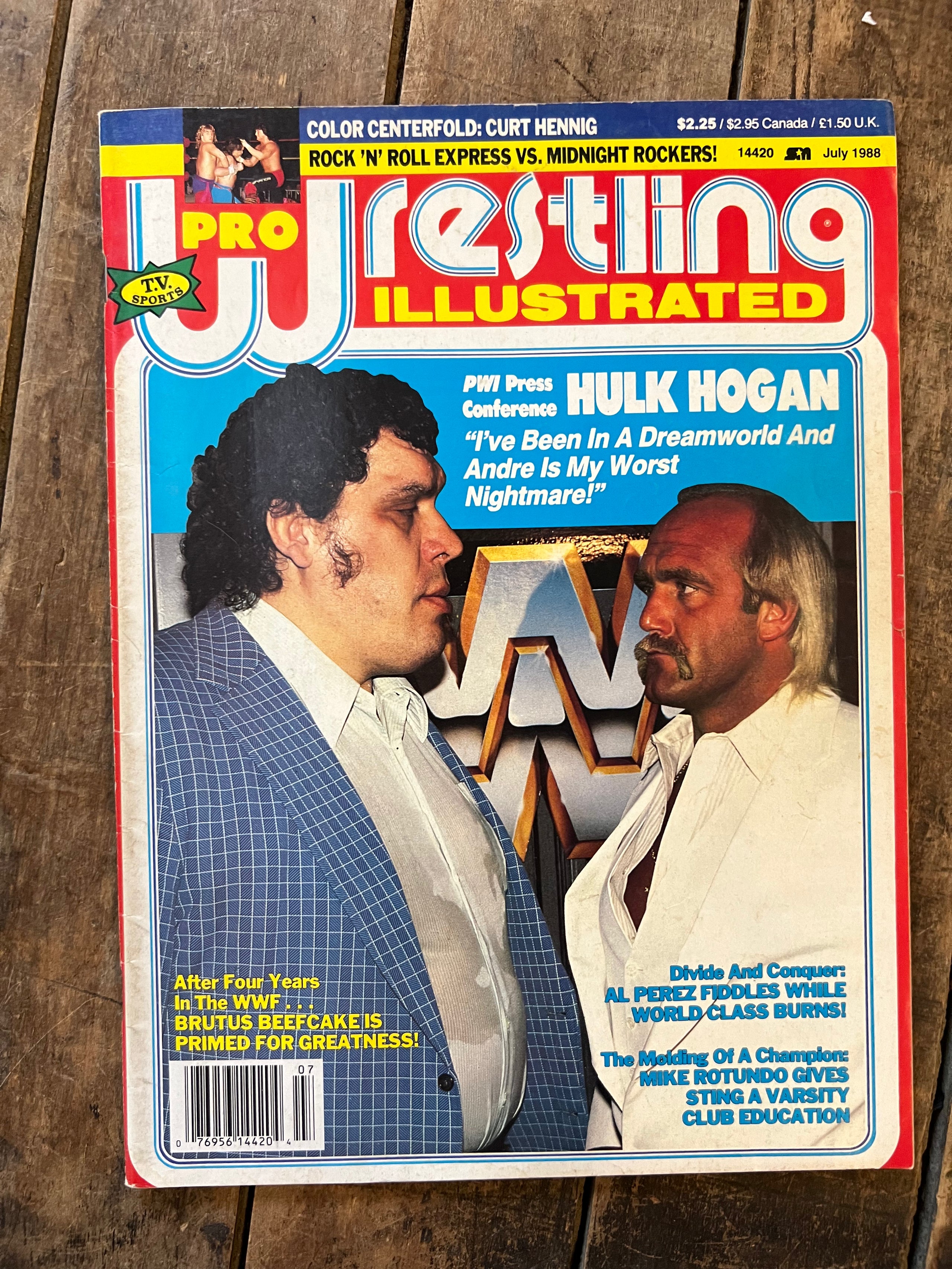 Pro Wrestling Illustrated Magazine - July 1988 - WWE / WWF - Hulk Hogan vs Andre the Giant