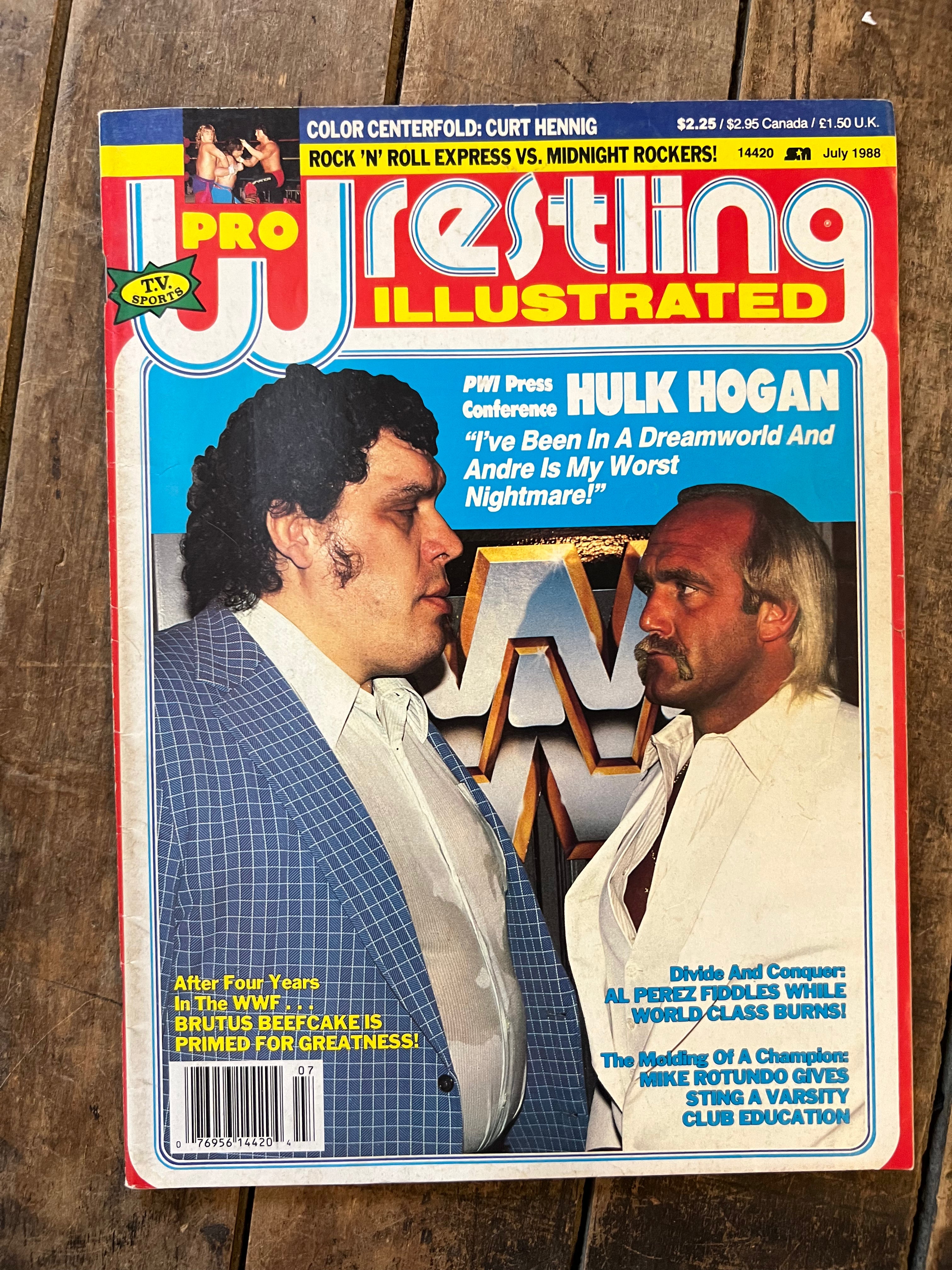 Pro Wrestling Illustrated Magazine - July 1988 - WWE / WWF - Hulk Hogan vs Andre the Giant