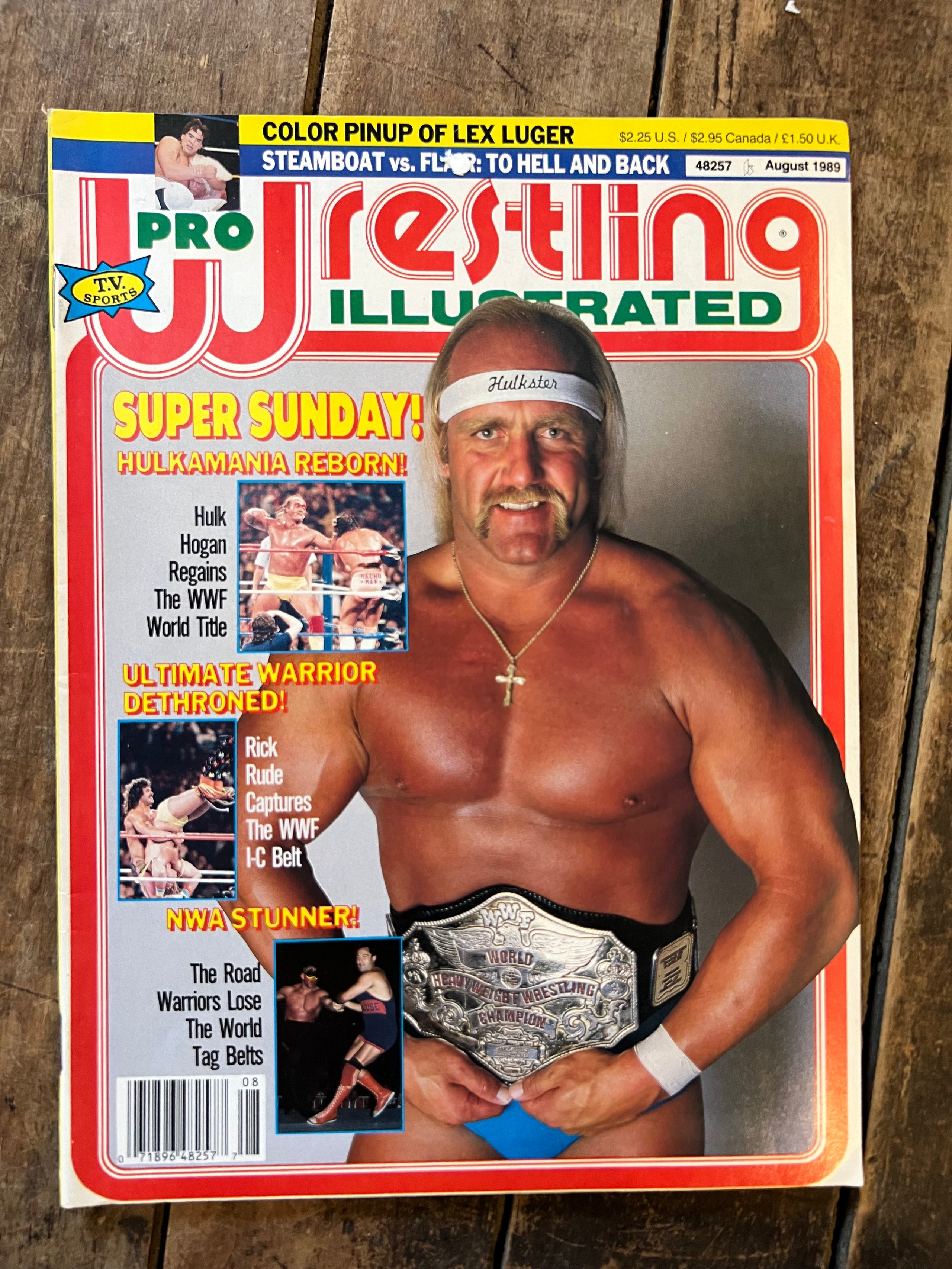 Pro Wrestling Illustrated Magazine - August 1989 - WWE / WWF - Hulk Hogan