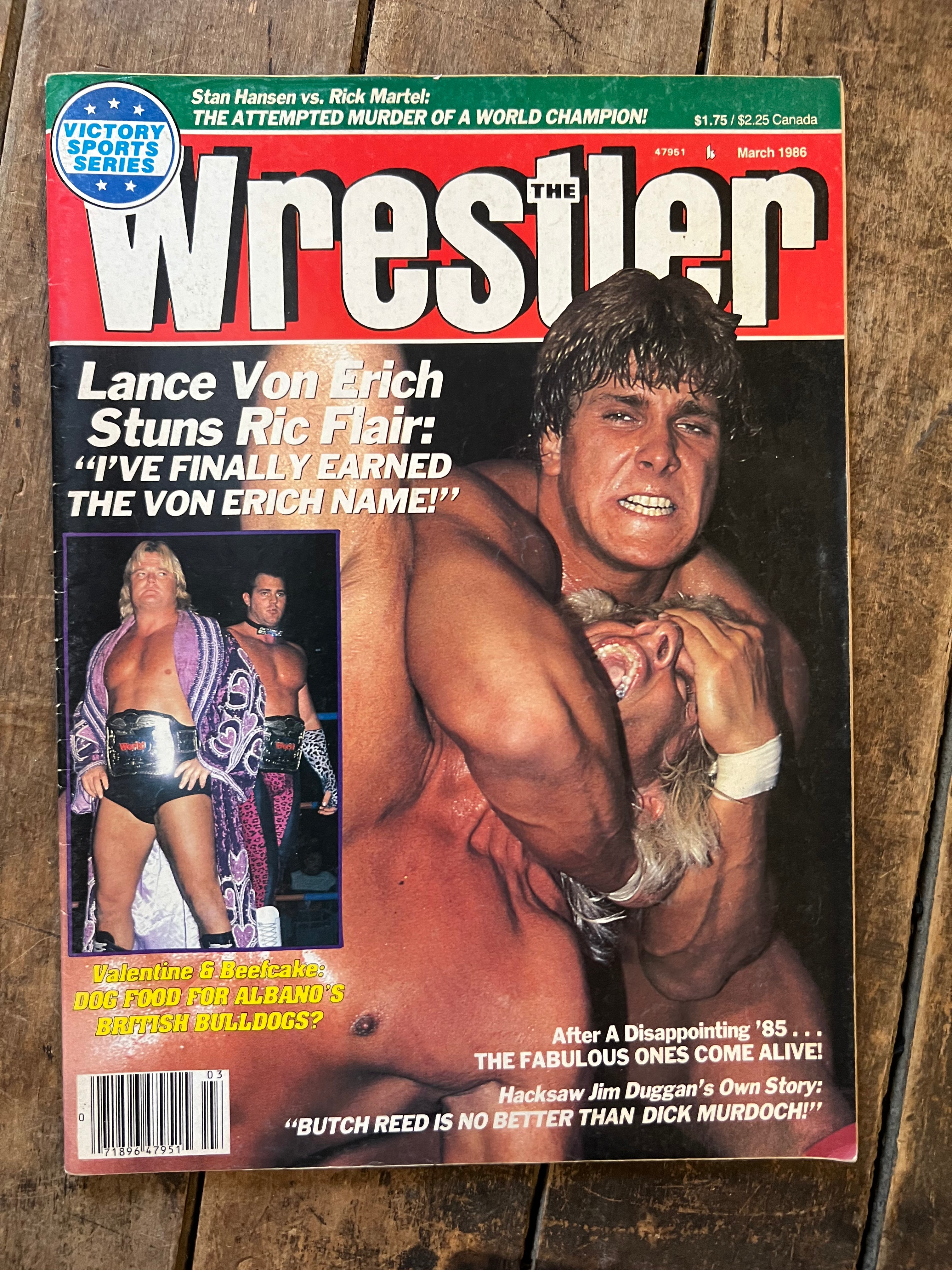 Victory Sports Wrestler Magazine - March 1986 - WWF / WWE - Lance Von Erich