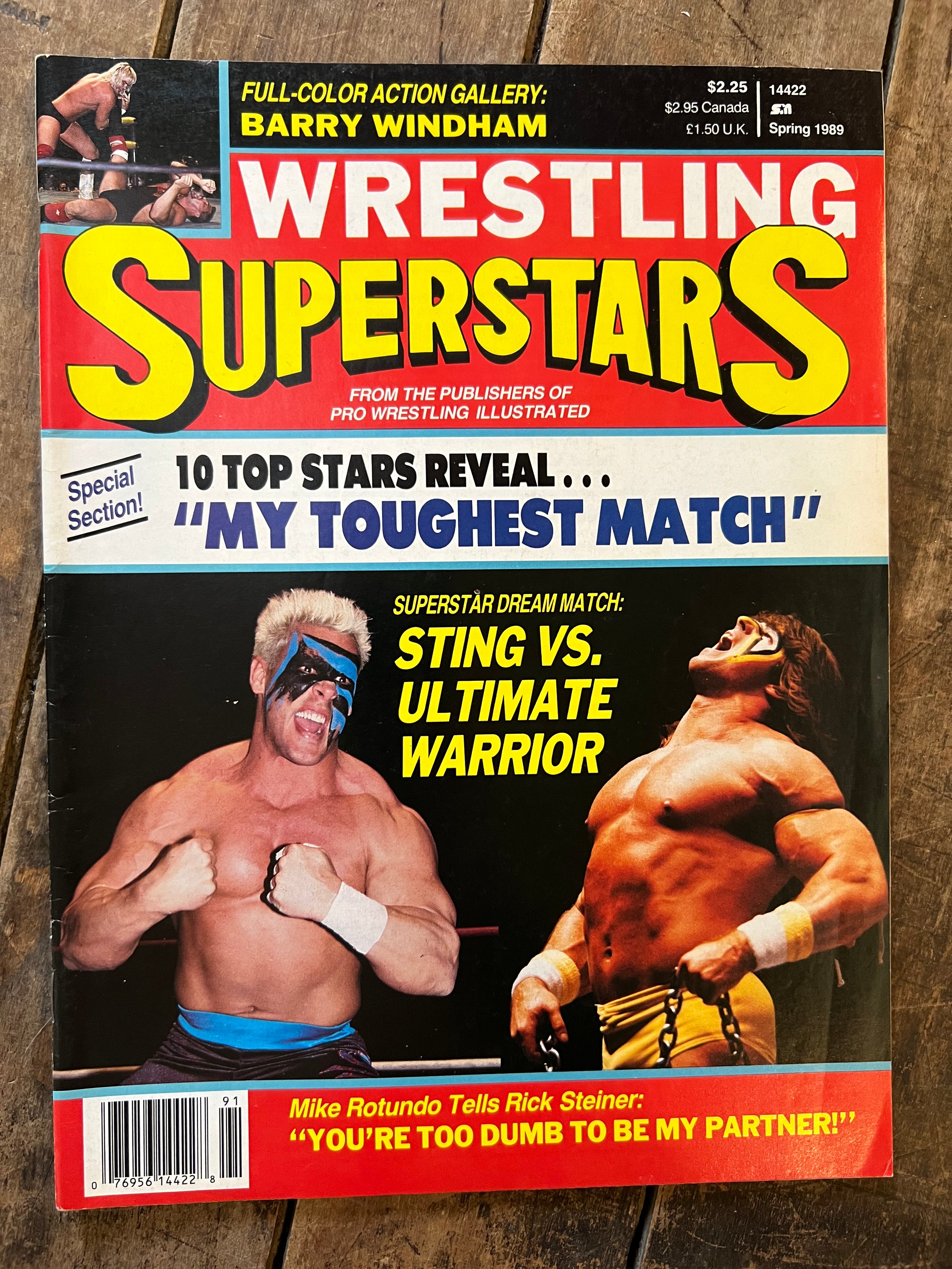 Wrestling Superstars Magazine - Spring 1989 - WWE / WWF - Sting vs The Ultimate Warrior