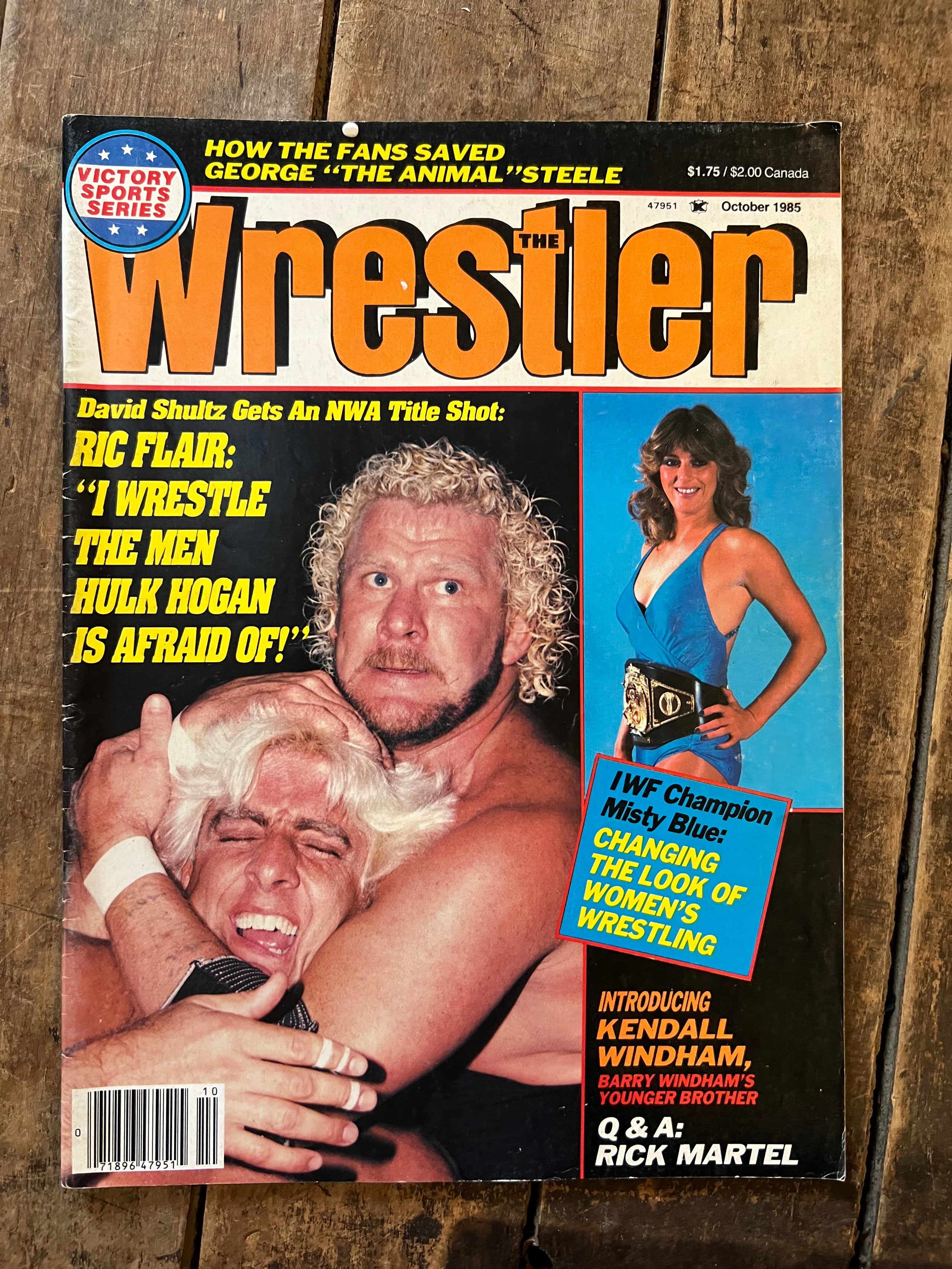 Inside Wrestling Magazine - October 1985 - WWE / WWF - IWF Champion Misty Blue