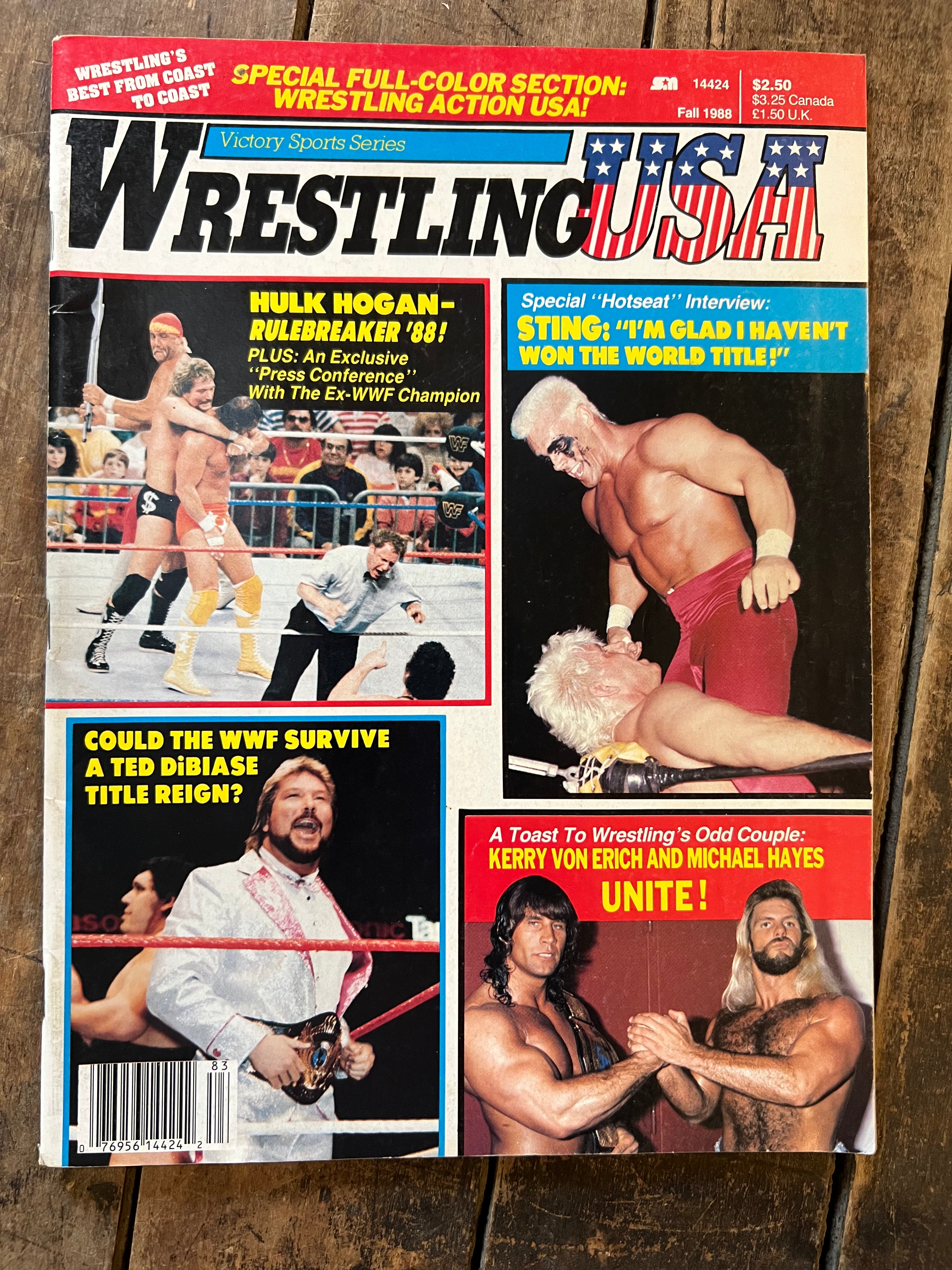 Victory Sports Wrestling USA Magazine - Fall 1988 - WWF / WWE - TED DiBIASE