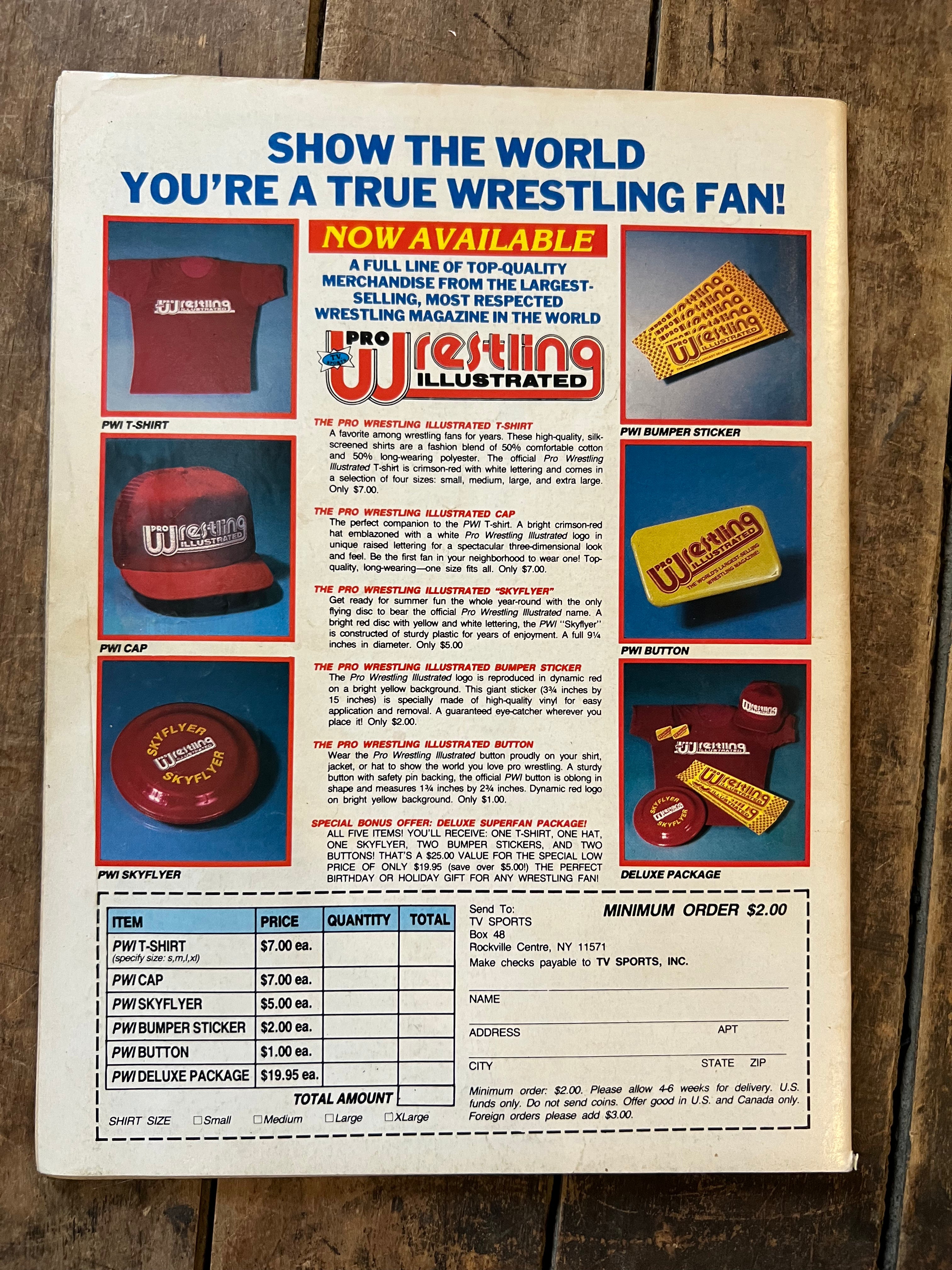 Victory Sports Wrestling USA Magazine - Fall 1988 - WWF / WWE - TED DiBIASE